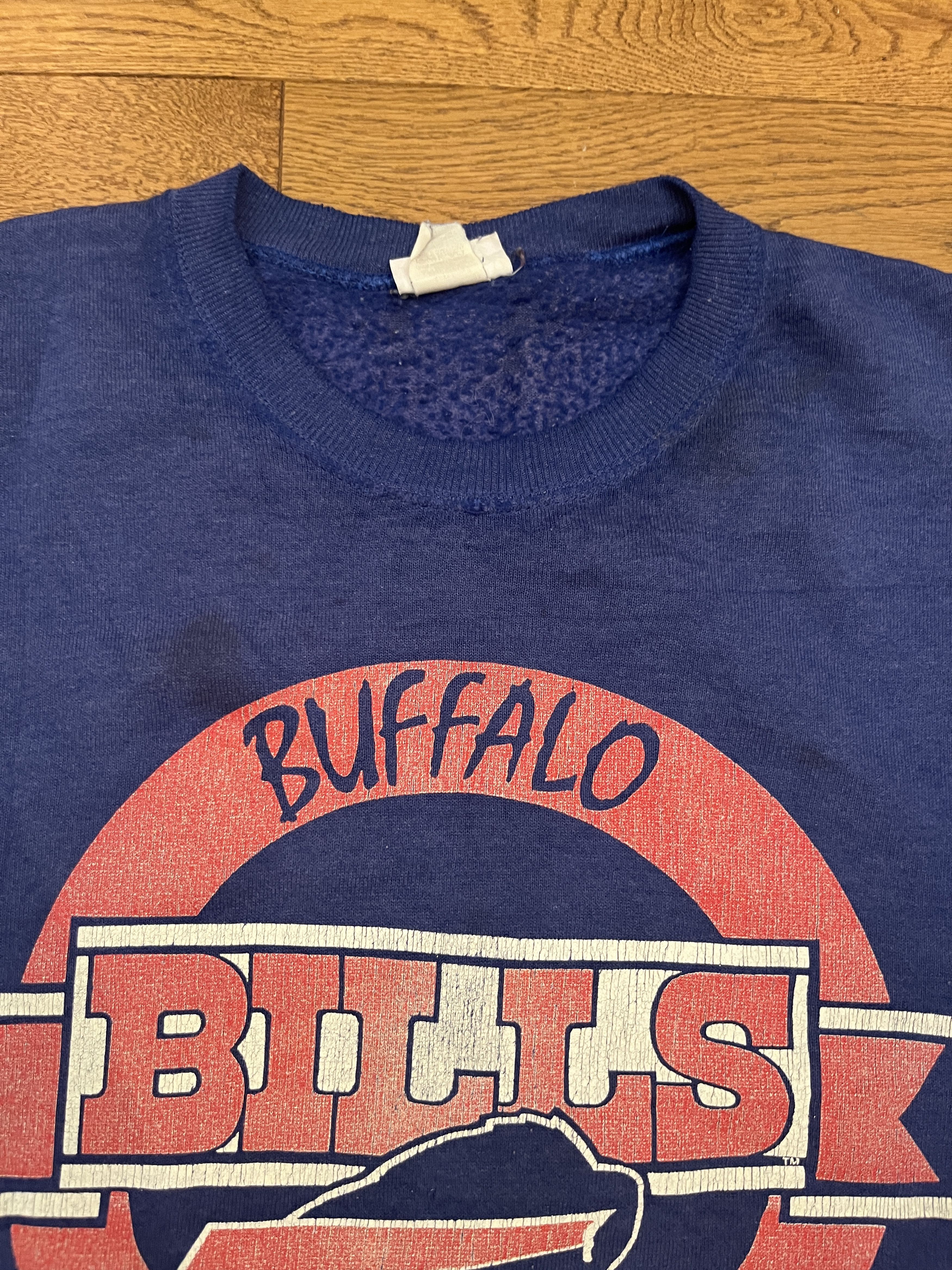 Vintage Vtg 80s Buffalo Bills Bassett Walker USA Sweatshirt XL Size US XL / EU 56 / 4 - 3 Thumbnail