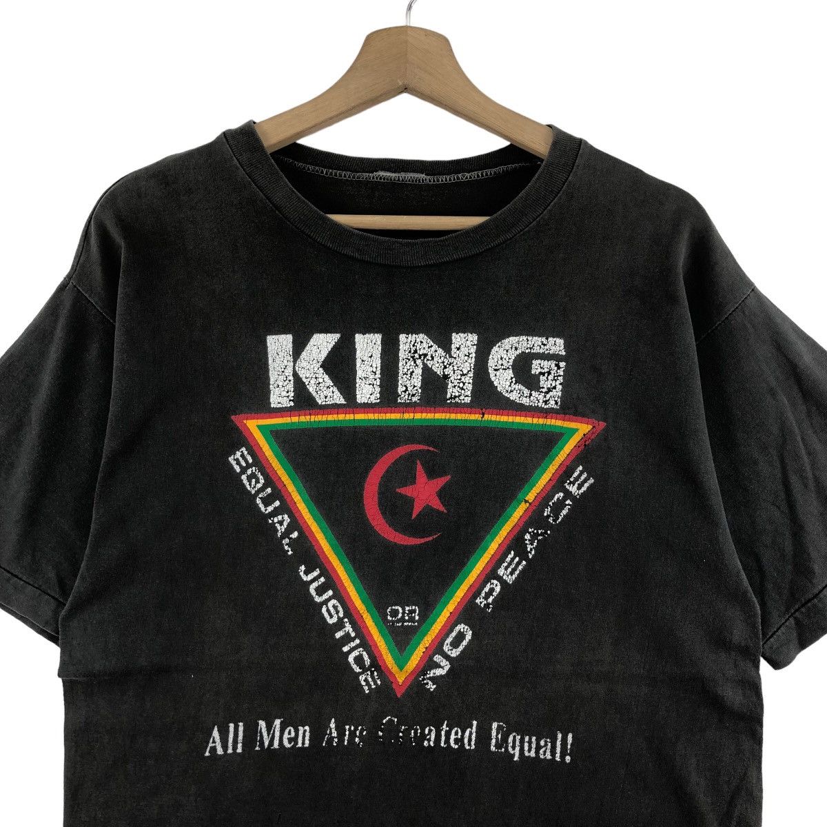 Rap Tees Vintage King Equal Justice T-Shirt Black History 90s Style Size US M / EU 48-50 / 2 - 2 Thumbnail