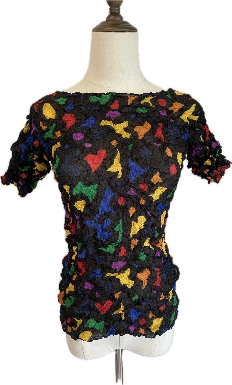 Issey Miyake Issey Miyake size:2 Black, yellow and red short-sleeved sh Size XS / US 0-2 / IT 36-38 - 1 Thumbnail