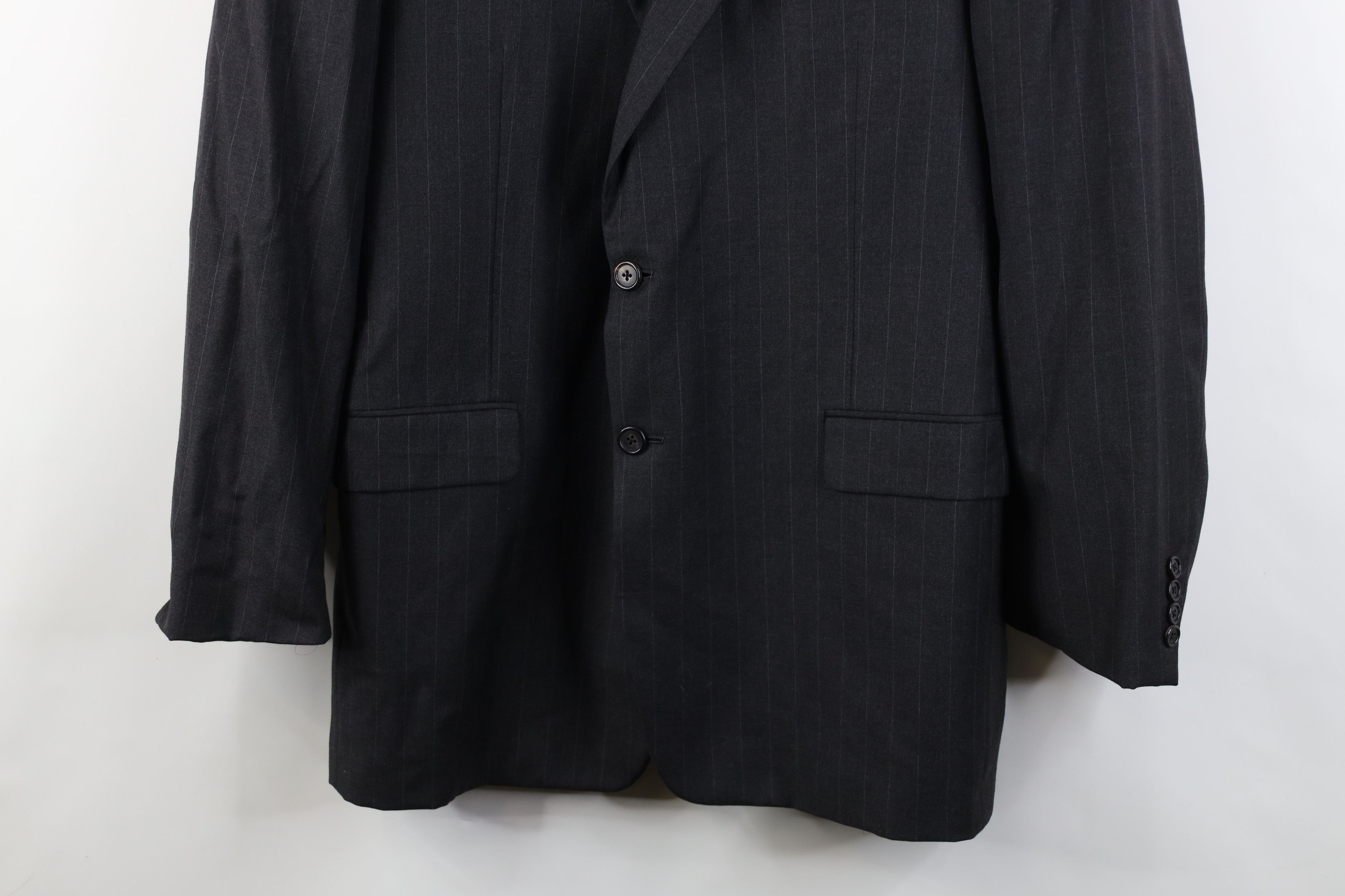 Hickey Freeman Hickey Freeman Loro Piana Super 120s Wool Blazer Suit Jacket Size US XXL / EU 58 / 5 - 3 Thumbnail