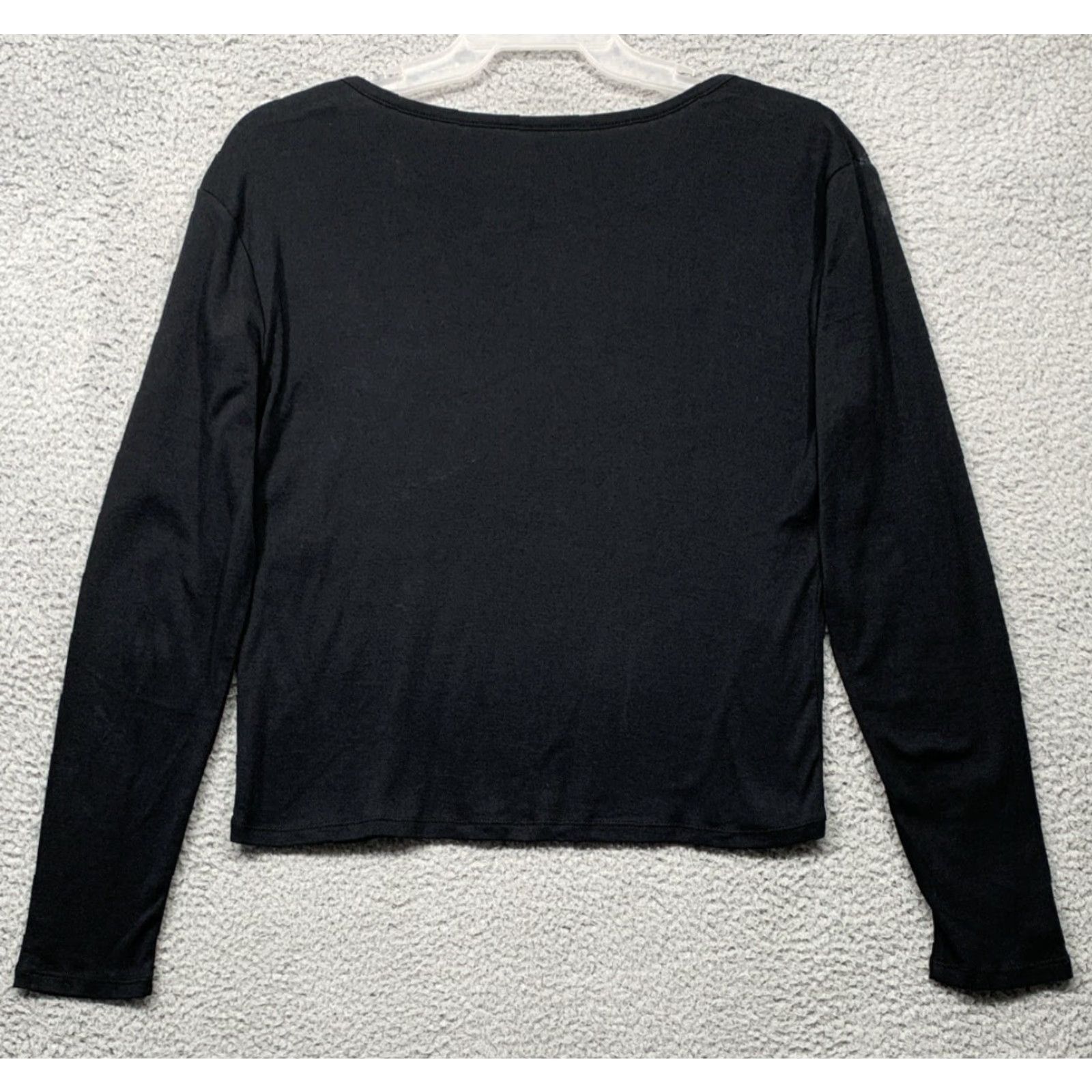 Vintage Dreamwave Women’s Pullover Long Sleeve Tee L Black Christmas Graphic Shirt Size L / US 10 / IT 46 - 4 Thumbnail