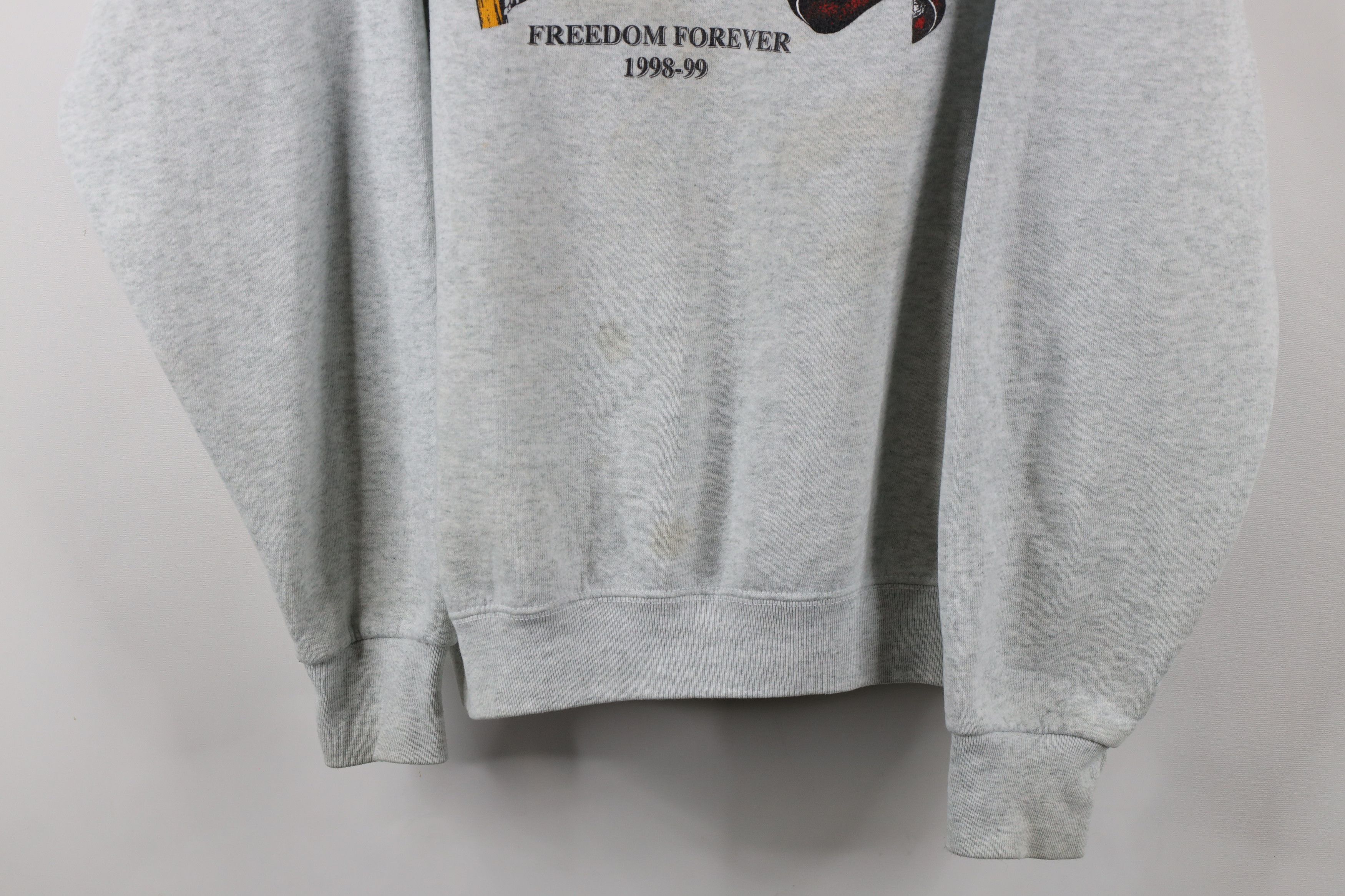 Vintage Vintage 90s Streetwear Flag Eagle Freedom Forever Sweatshirt Size US XXL / EU 58 / 5 - 3 Thumbnail