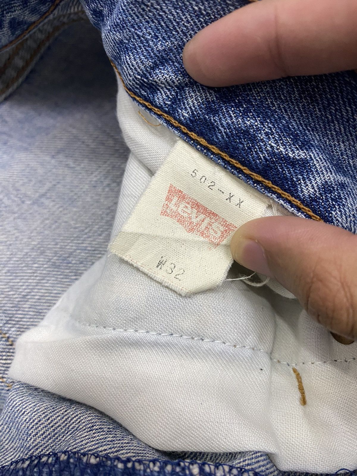 Levi's × Vintage LEVIS 502-xx BIG E SELVEDGE DISTRESSED DENIM JEANS Size US 32 / EU 48 - 9 Thumbnail