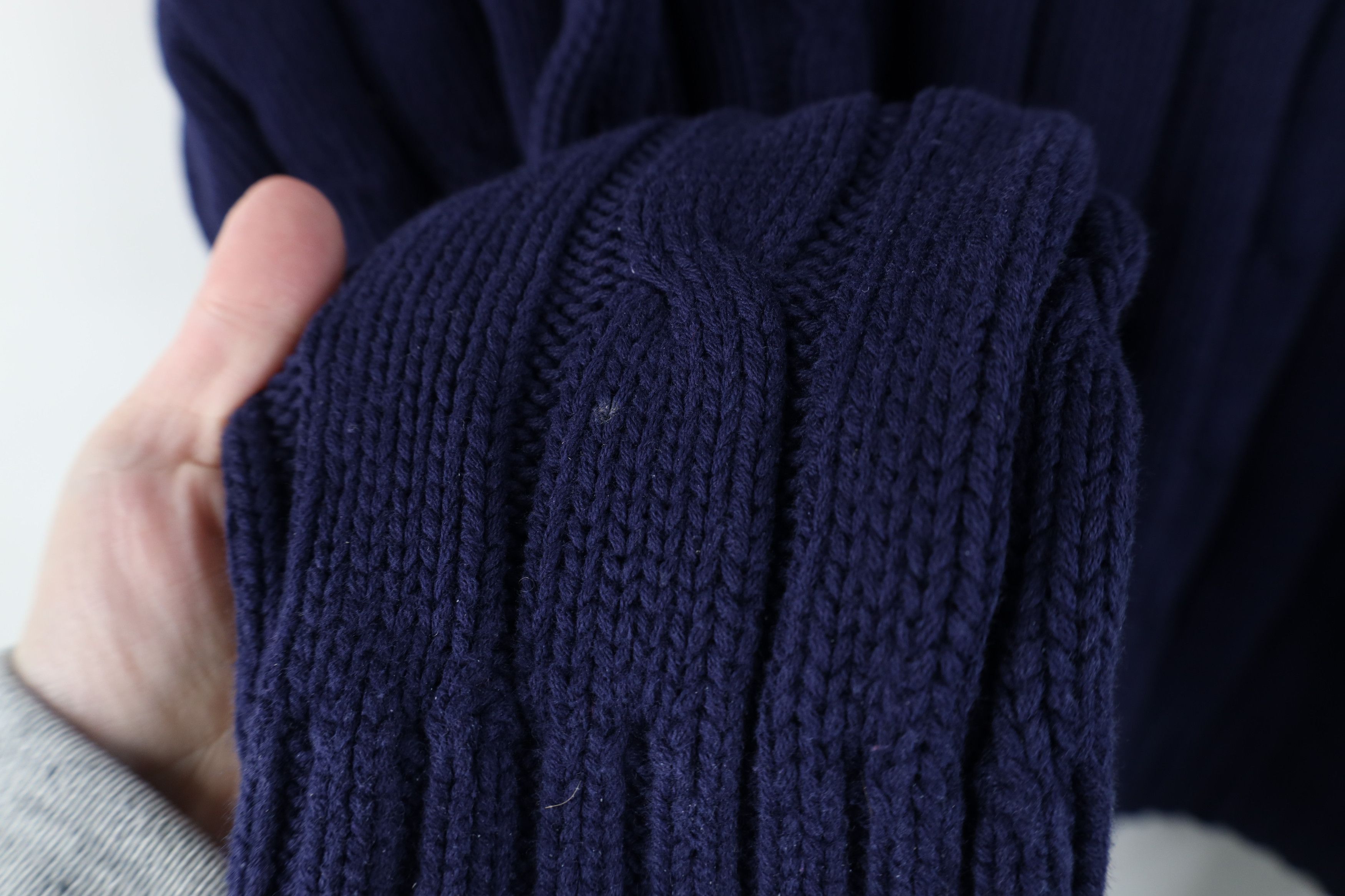 Eddie Bauer Vintage 90s Eddie Bauer Cable Knit Sweater Blue Cotton Size US XL / EU 56 / 4 - 6 Thumbnail