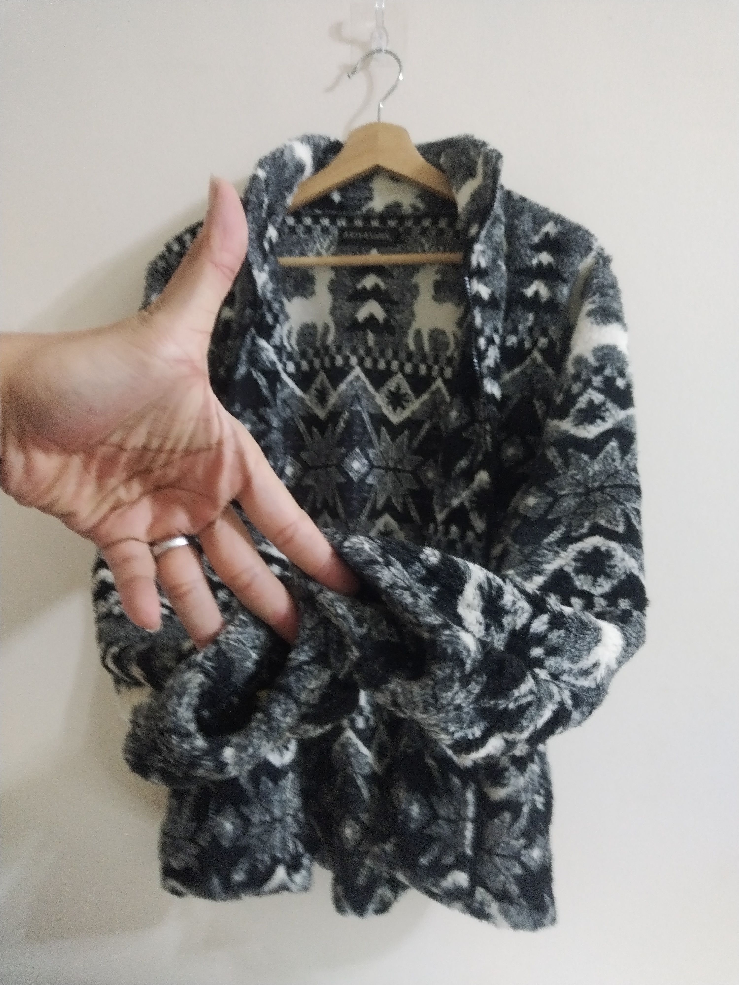Japanese Brand NAVAJO WOOL BLACK WHITE KAPITAL INSPIRED Size US M / EU 48-50 / 2 - 5 Thumbnail