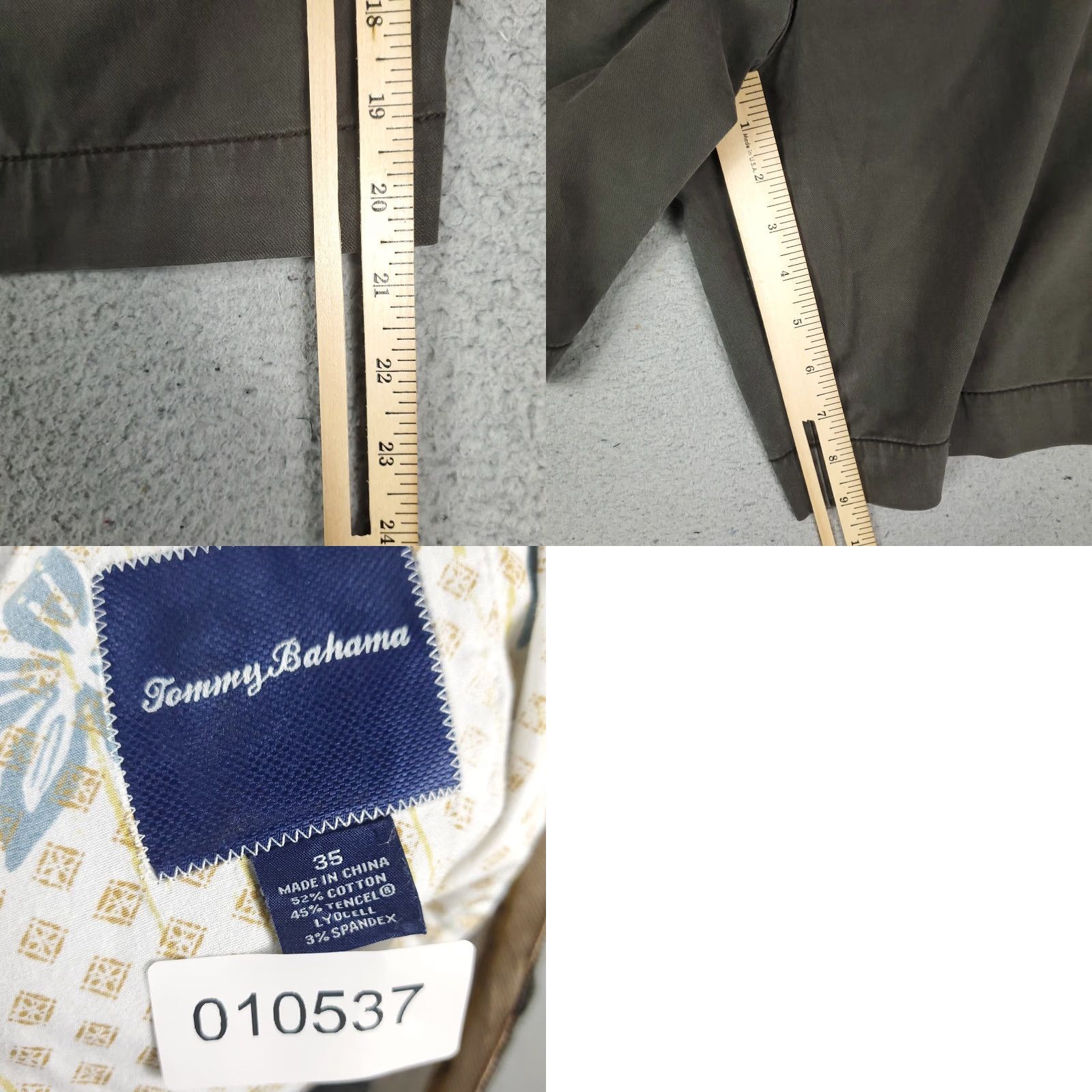 Tommy Bahama VINTAGE Tommy Bahama Men's Chino Shorts Size 35 Brown Casual Pleated Cotton Blend Size US 35 - 8 Thumbnail