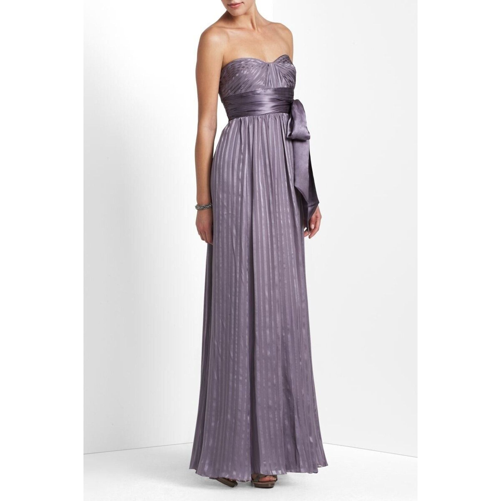 Bcbgmaxazria BCBGMaxazria Pure Silk Alicia Bridesmaid Gown Purple 0 2 Size XS / US 0-2 / IT 36-38 - 10 Thumbnail