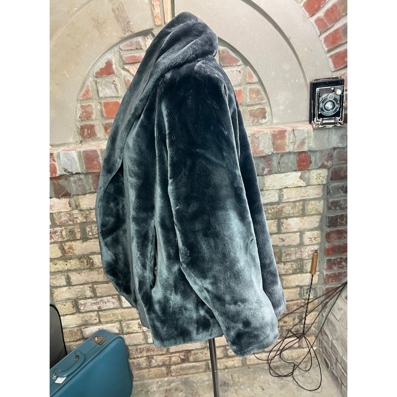 Vintage Faux fur coat black Size XL / US 12-14 / IT 48-50 - 5 Thumbnail