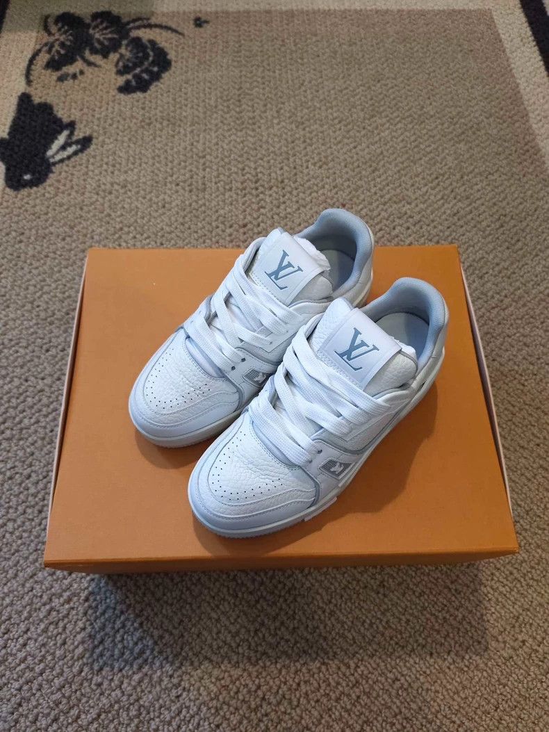 Louis Vuitton LV Trainer White Cement Sneakers - dmc Size US 5.5 / EU 38 - 1 Thumbnail