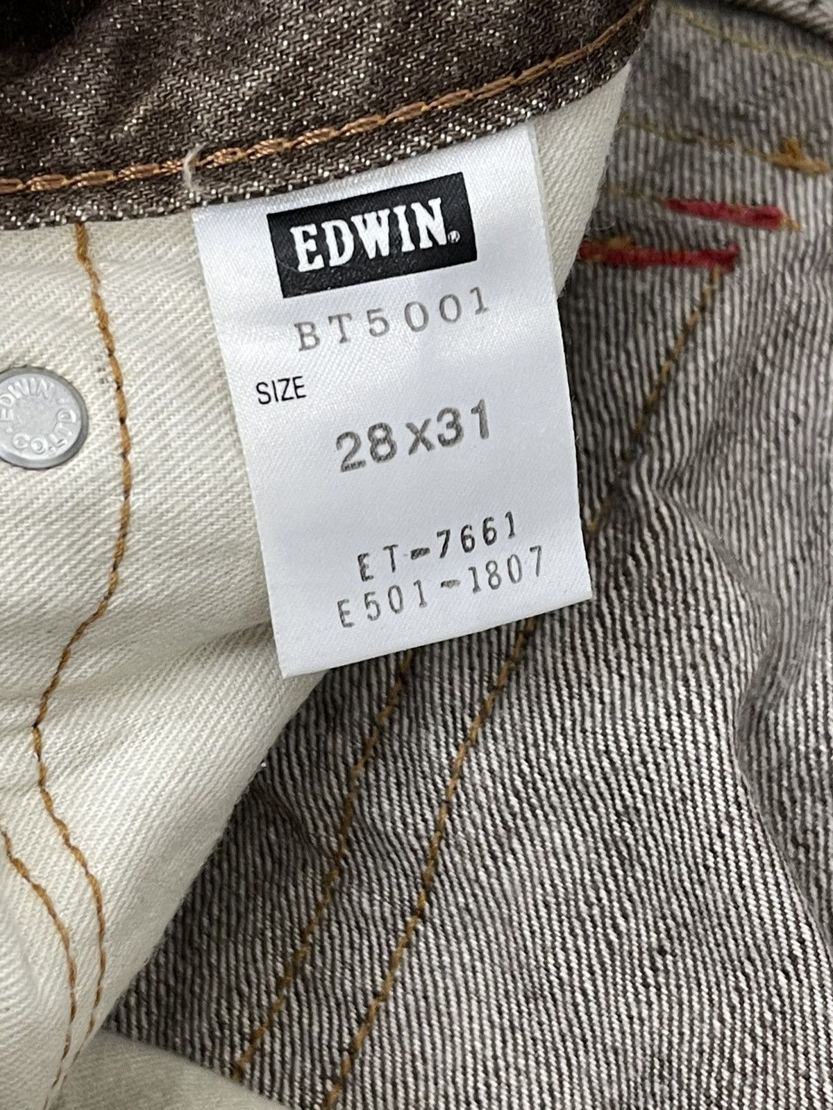 Edwin Flare Jeans Edwin Japan Faded Distress Boot Cut 7🟦7 Size US 31 - 21 Thumbnail