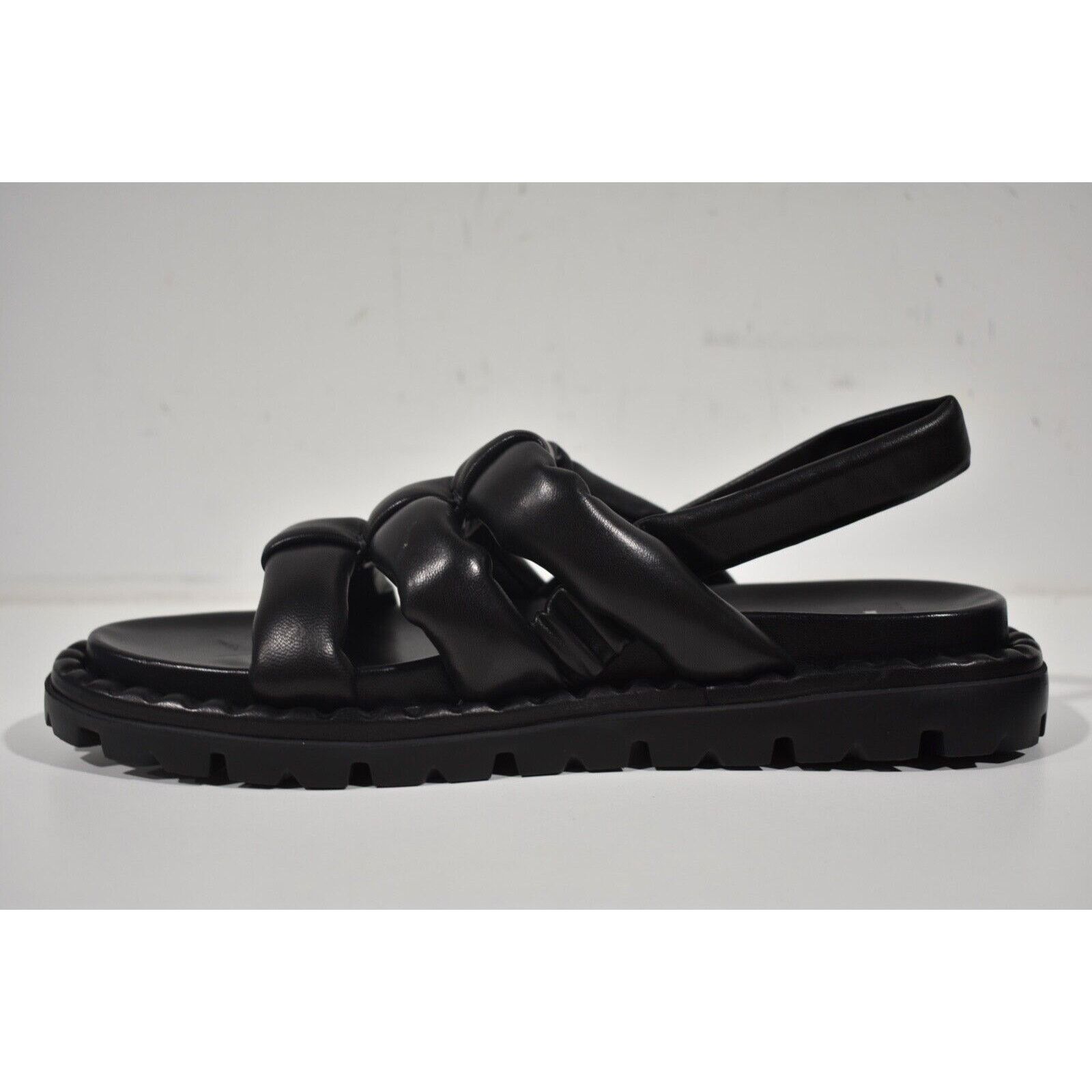 Prada Prada Blow Black Padded Leather Logo Strappy Slingback Size US 10 / IT 40 - 9 Thumbnail