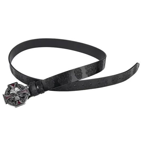 Other Skull Leather Belt Size ONE SIZE - 4 Thumbnail