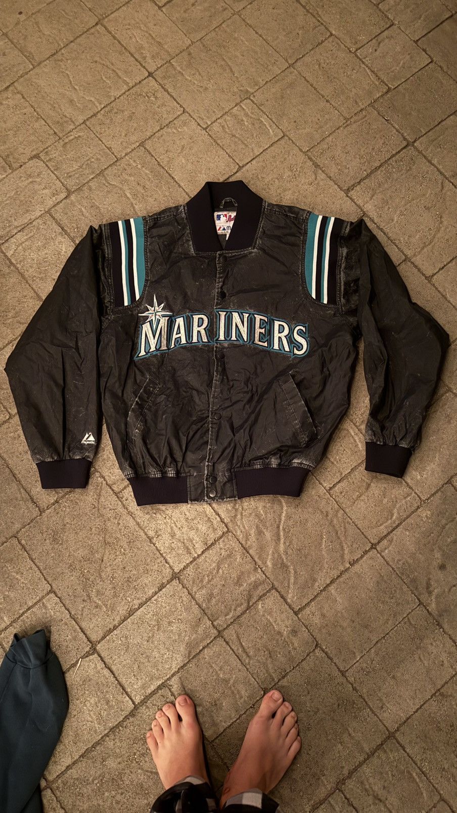 Majestic Faded Seattle Mariners MLB Bomber Jacket Size US M / EU 48-50 / 2 - 1 Thumbnail