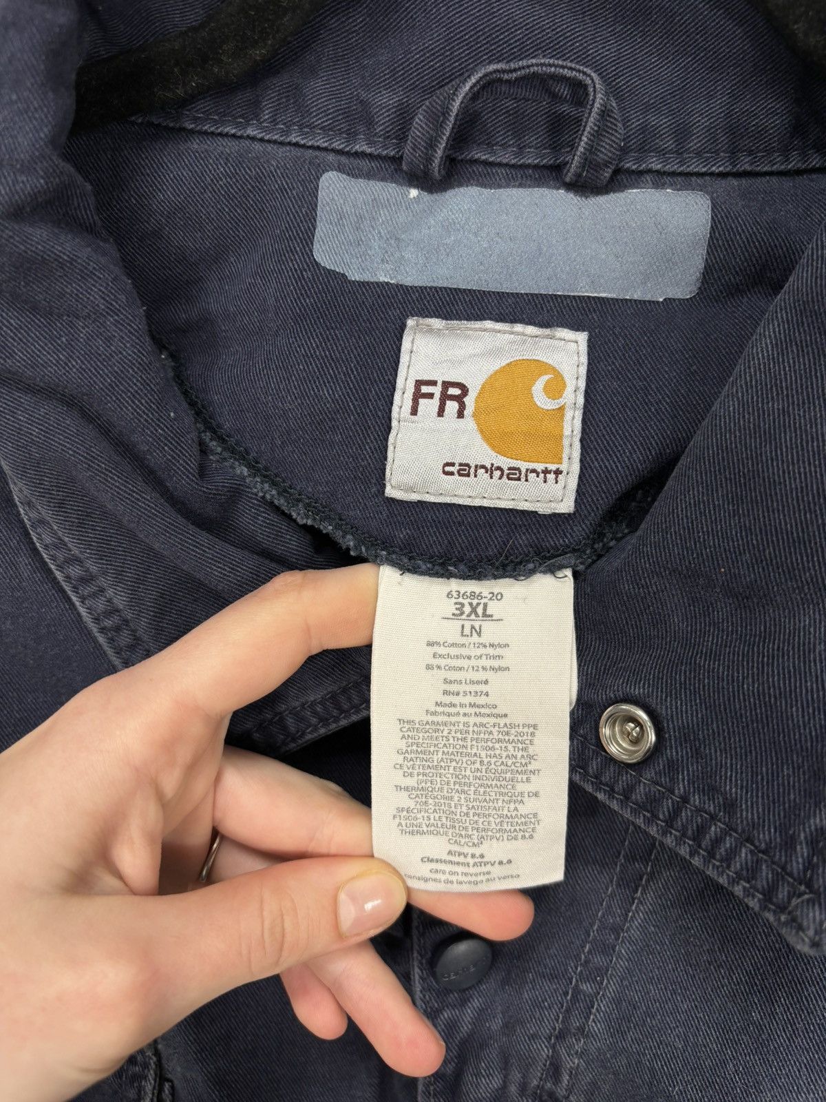 Carhartt Vintage Carhartt Flame Resistant Hype Boxy Cropped Jacket Size US XXL / EU 58 / 5 - 16 Thumbnail