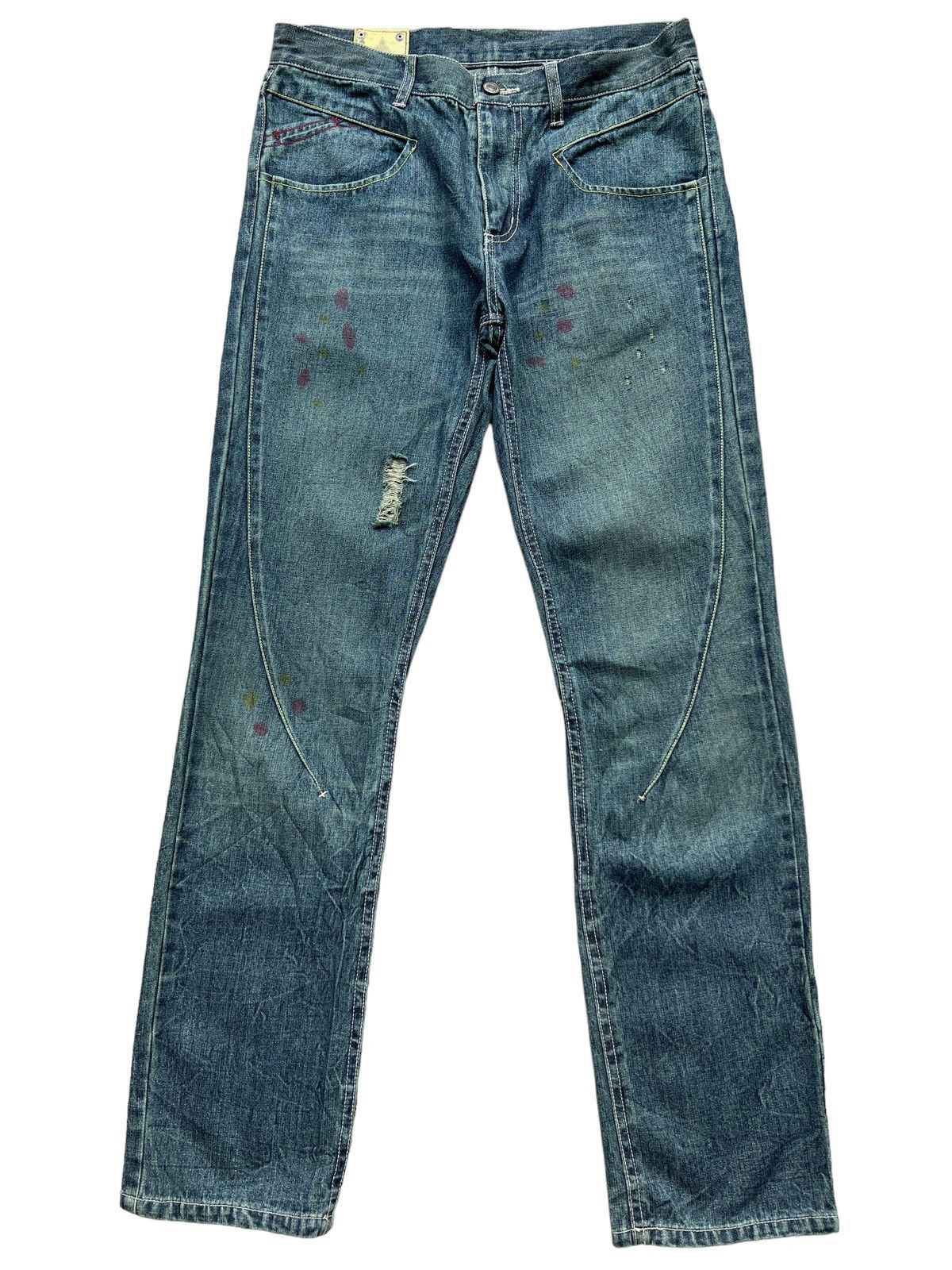 Japanese Brand Jungle Storm Japan Straight Cut Denim Jeans Size US 32 / EU 48 - 2 Thumbnail