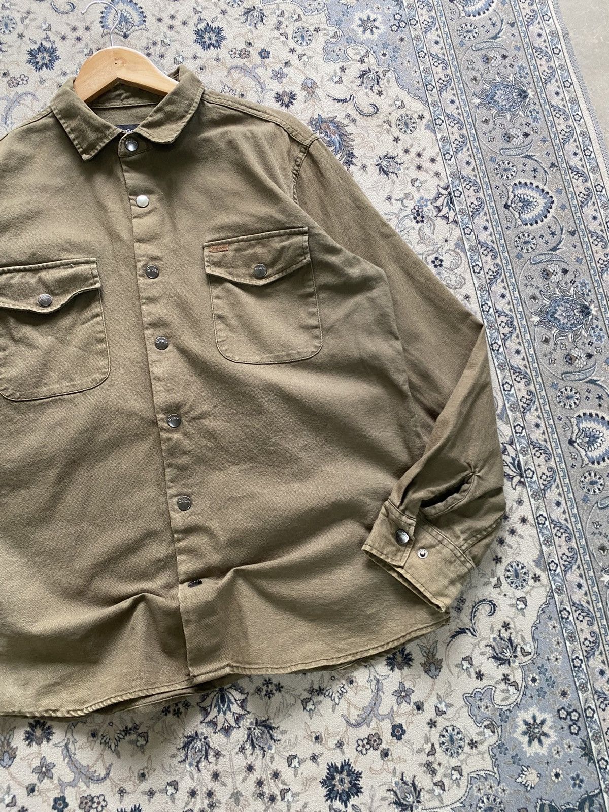 Carhartt VINTAGE BRIXTON DISSTRESSED DETROIT CANVAS LS SHIRT Size US M / EU 48-50 / 2 - 2 Thumbnail