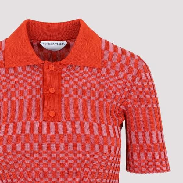 Bottega Veneta o1loc1c0824 Polo Shirt in Red Size XS / US 0-2 / IT 36-38 - 3 Thumbnail