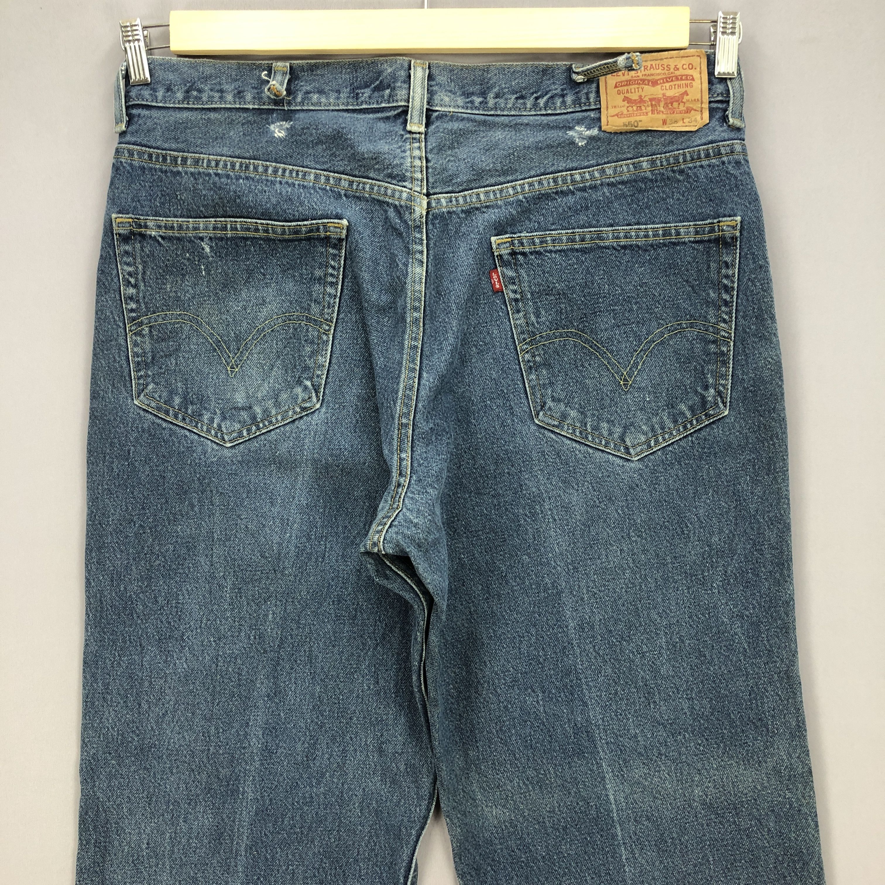 Levi's Vintage Levis Blue Washed Jeans Levi's 550 Stonewash Denim Size US 38 / EU 54 - 4 Thumbnail