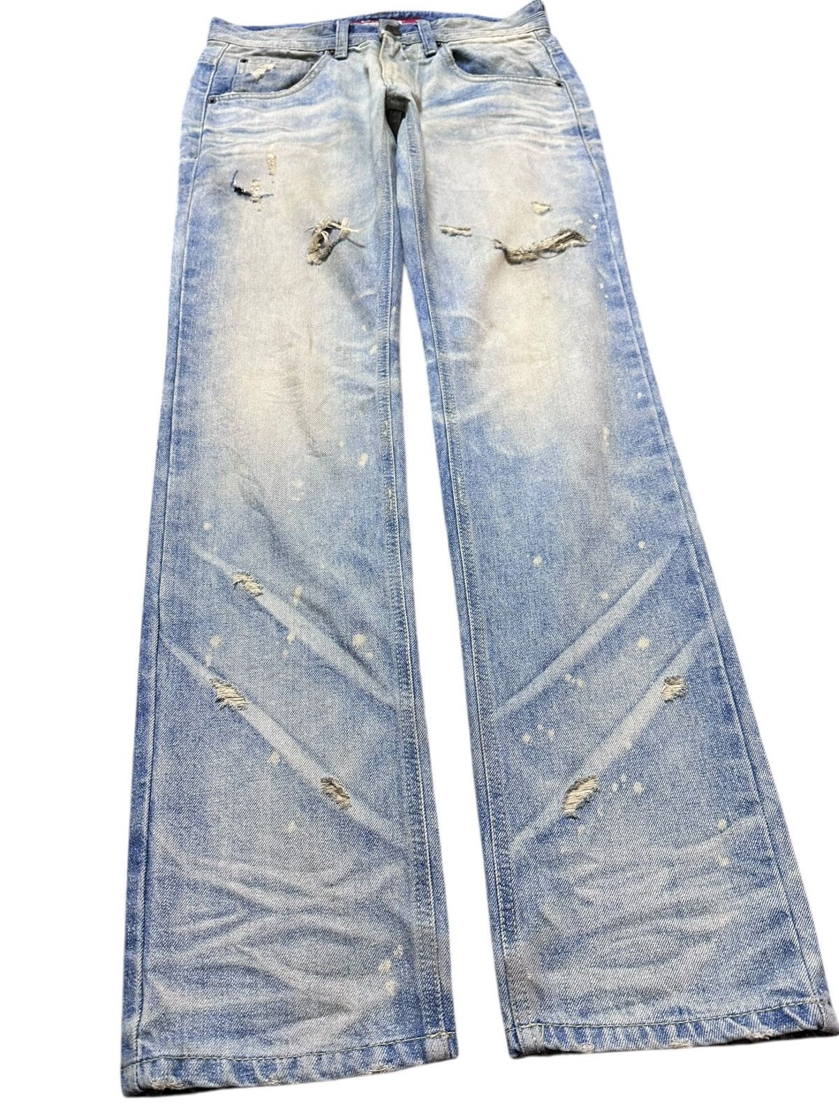 DSRCV Vintage DPSR Faded Mudwash Grunge Distressed Denim Size US 30 / EU 46 - 3 Thumbnail