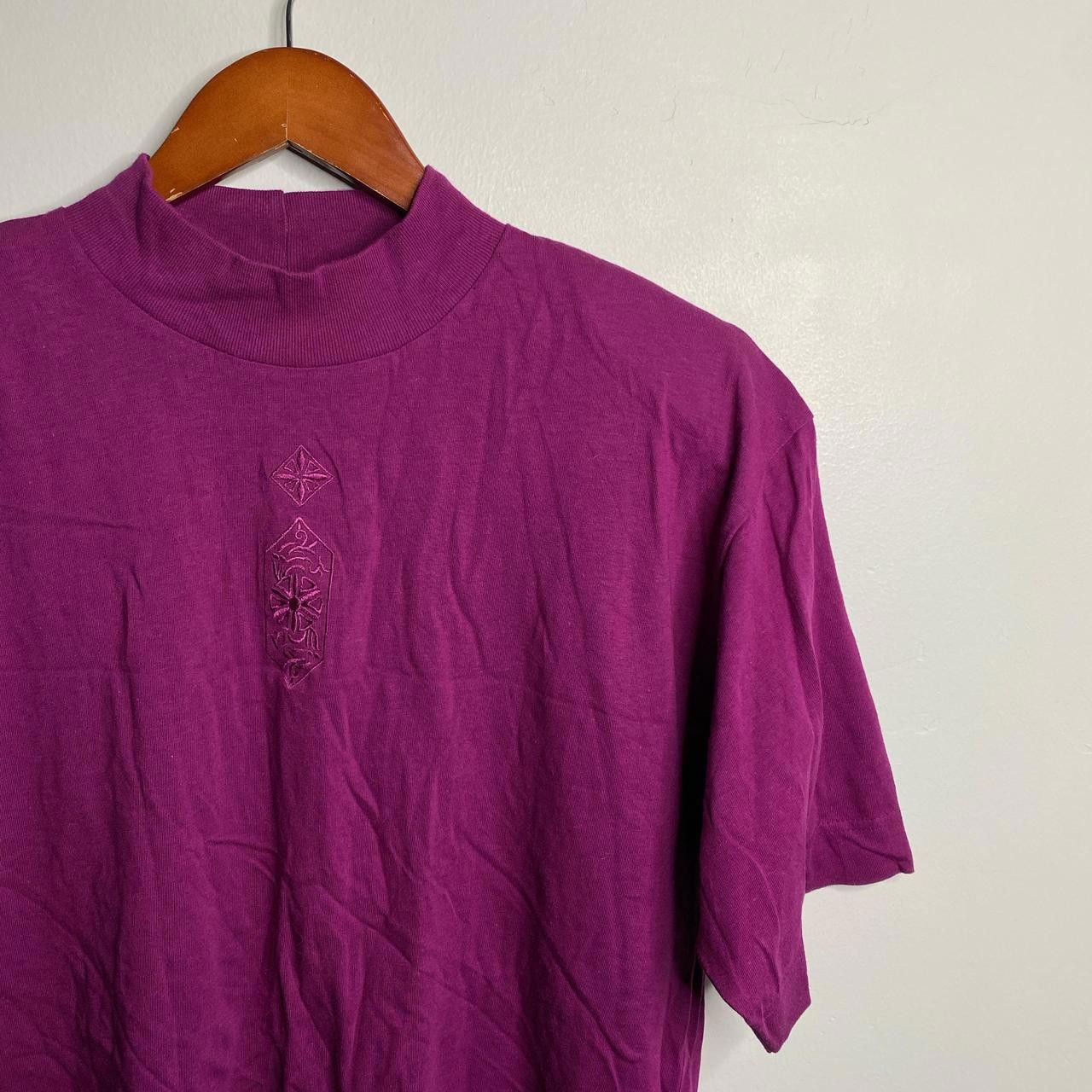 Vintage Purple vintage 90s short sleeve shirt size medium Size M / US 6-8 / IT 42-44 - 2 Thumbnail