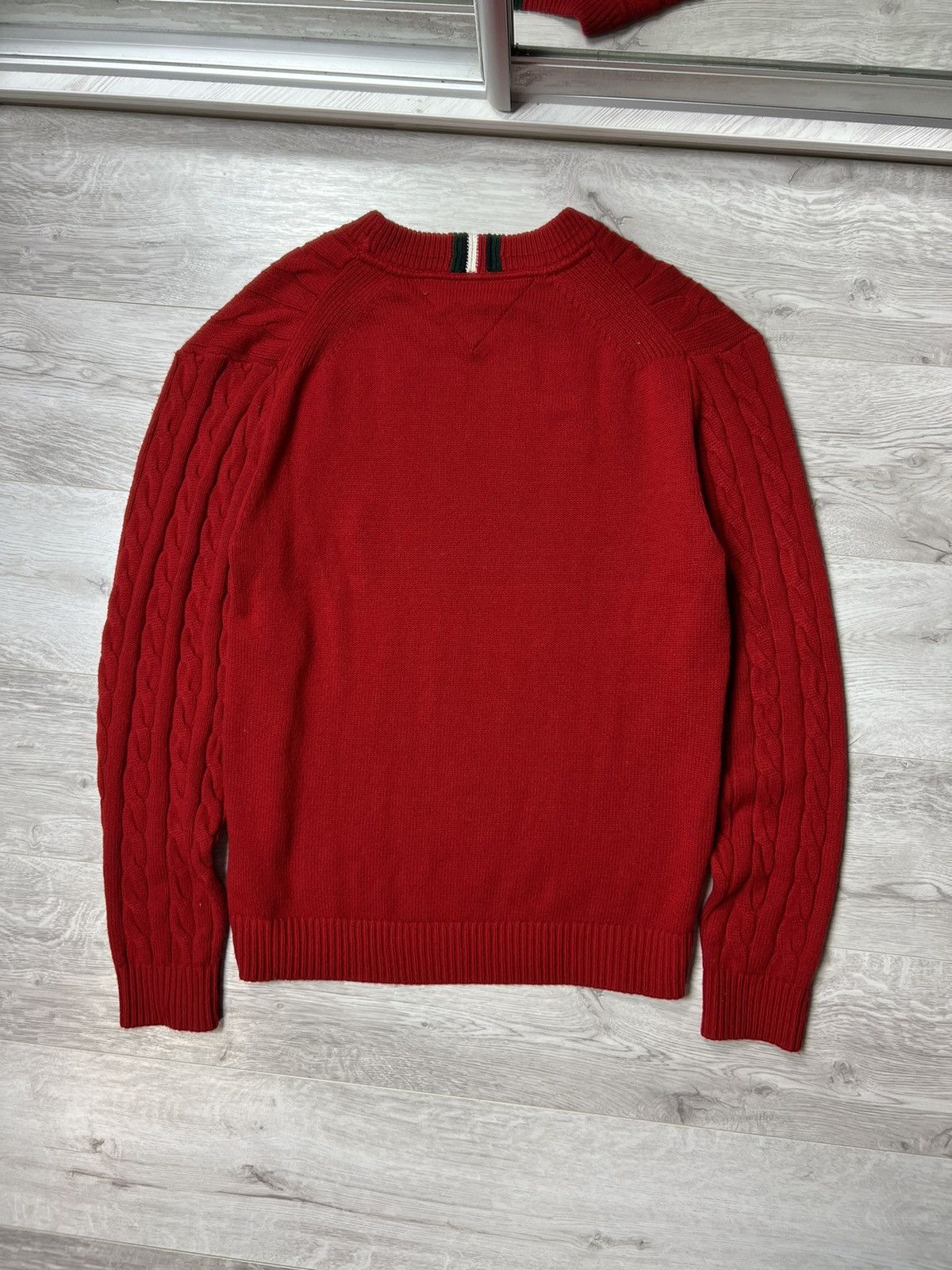 Tommy Hilfiger Tommy Hilfiger New York Graphic Cable Knit Sweater Pullover Size US L / EU 52-54 / 3 - 8 Thumbnail
