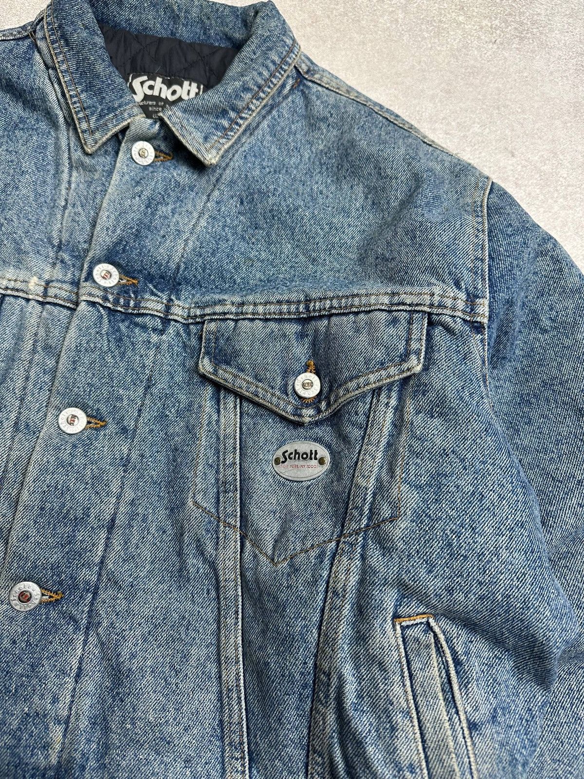 Schott Vintage Schott USA Heavy Denim Rare Jacket Workwear Rare XL Size US XL / EU 56 / 4 - 5 Thumbnail