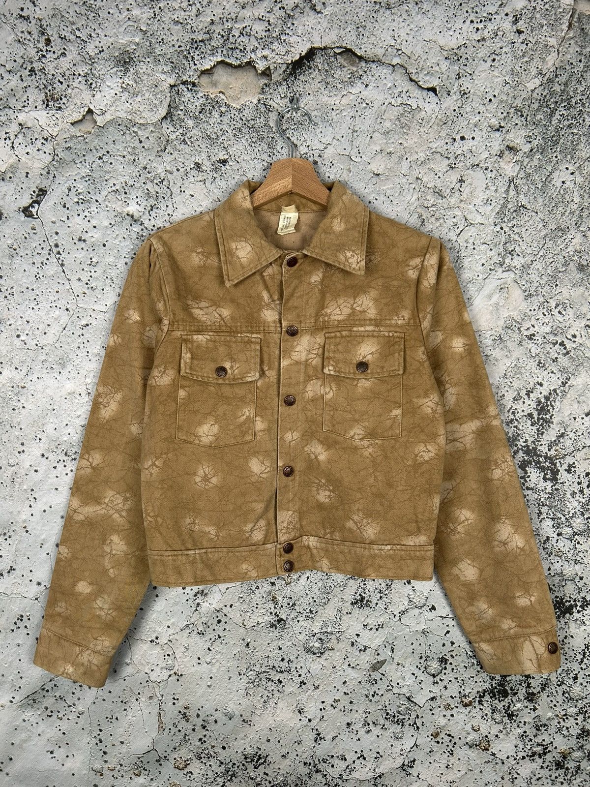 Vintage Vintage Denim Jacket Brown Sand Avantgarde Designer Hype Size L / US 10 / IT 46 - 1 Thumbnail