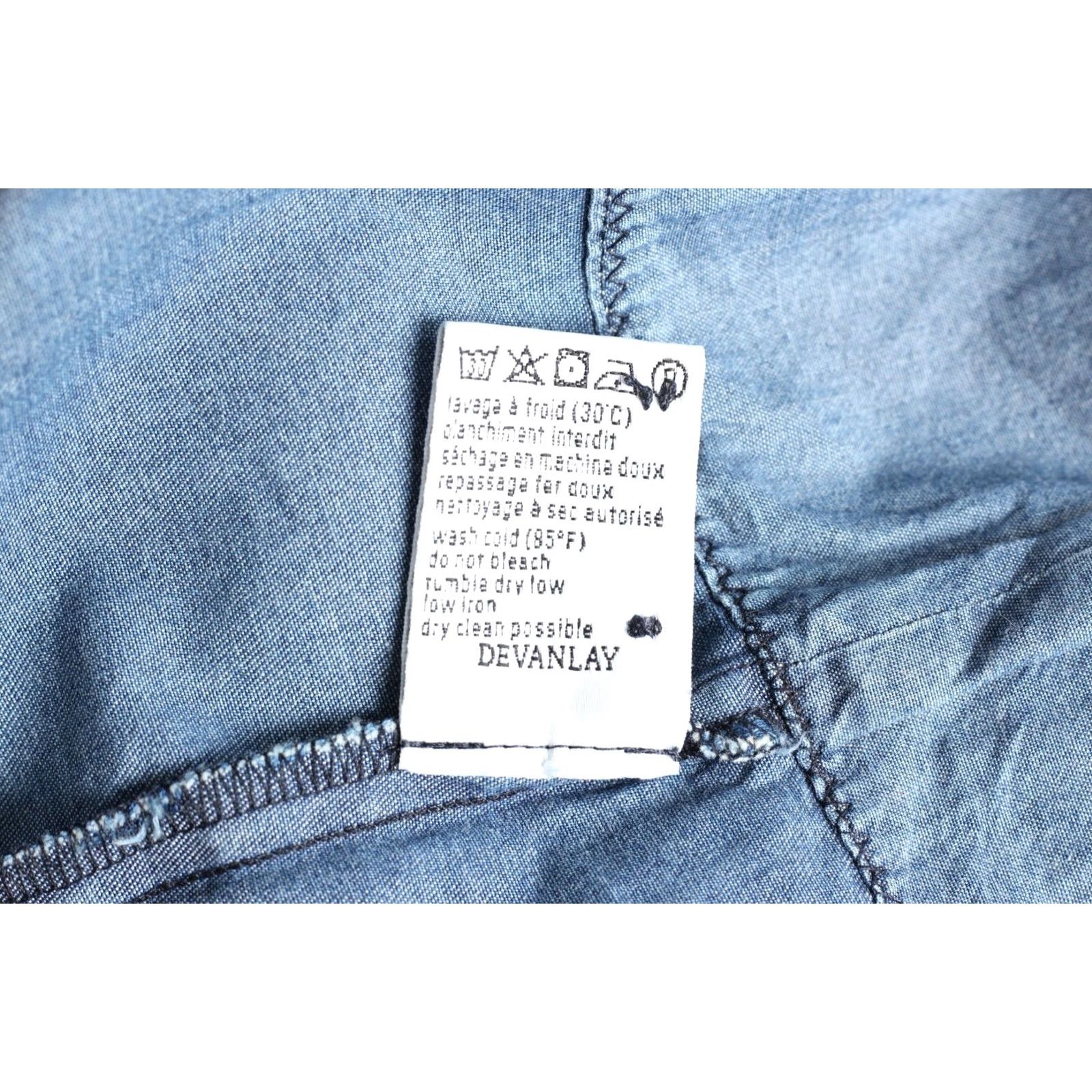 Lacoste LACOSTE Denim Dress Shirt Women 34 Long Sleeve VR2874 Size XXS / US 00 / IT 34 - 7 Thumbnail