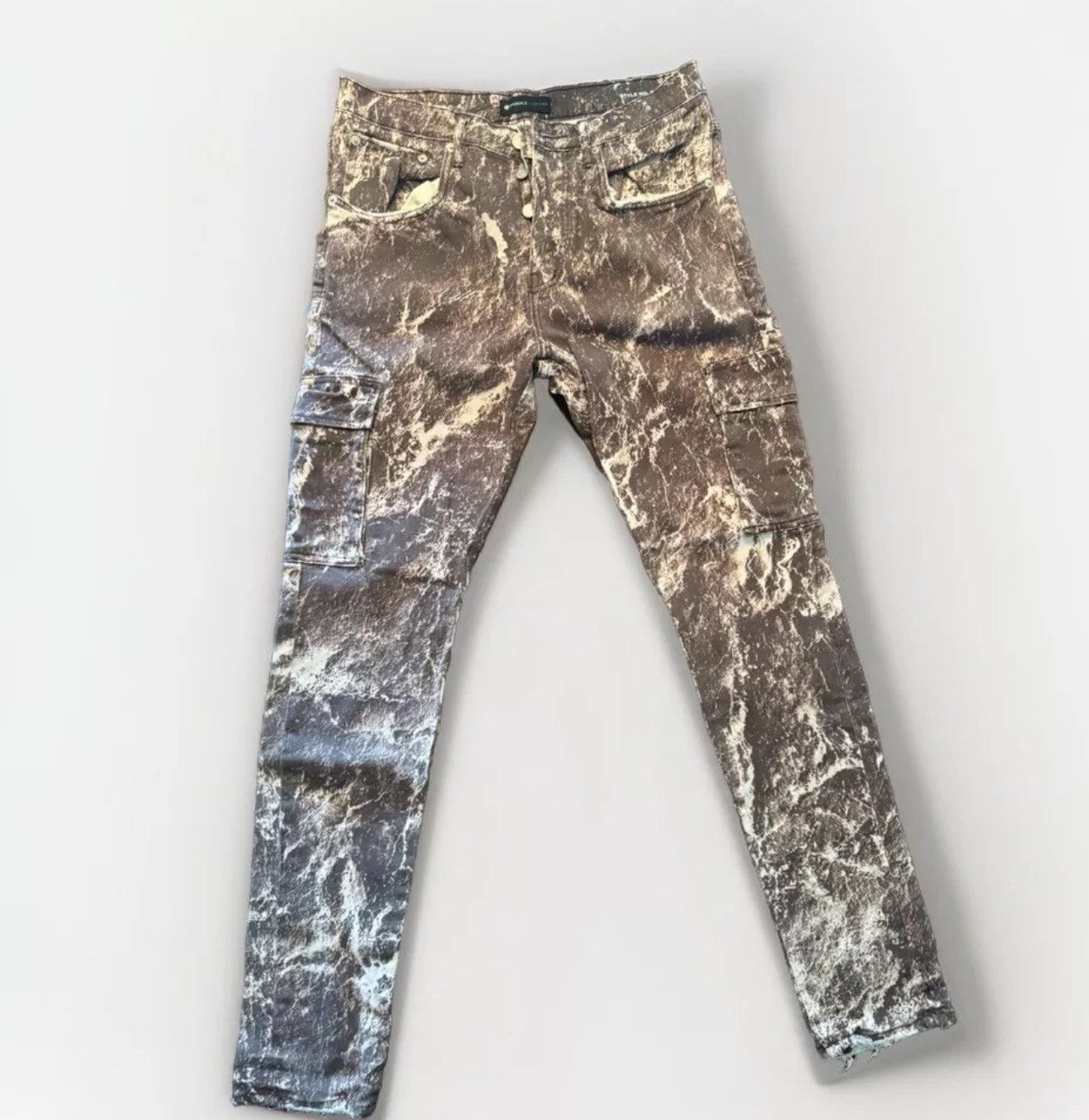 Purple Brand Purple Brand Denim | Brown Marble, Tapered Cargo Size US 32 / EU 48 - 1 Thumbnail