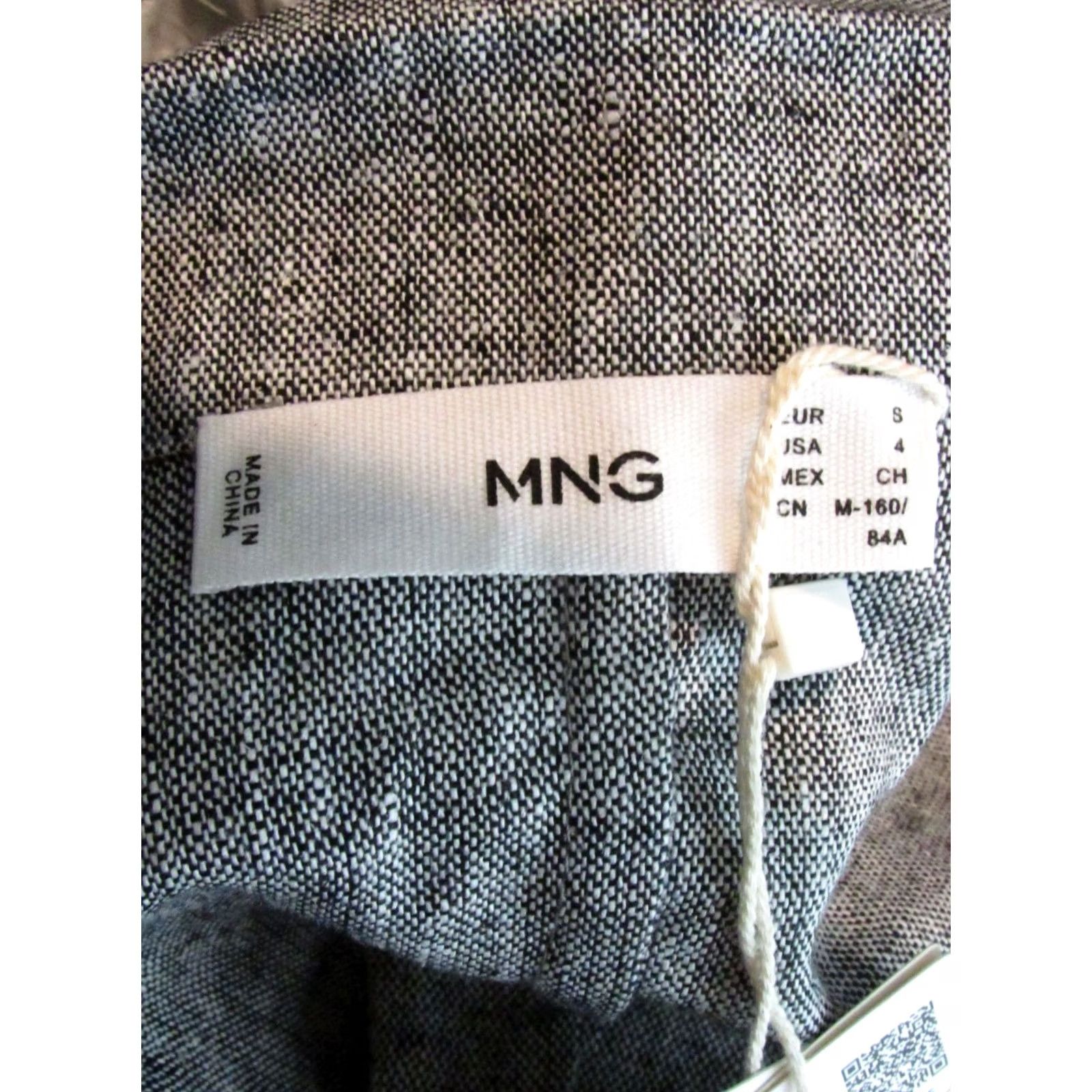Mango Mango Womens Small Black White Linen Dress NWT Size S / US 4 / IT 40 - 6 Thumbnail