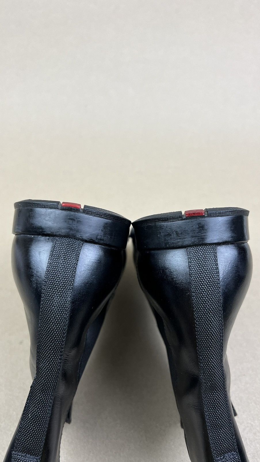 Prada PRADA Boots Chelsea Leather Shoes Red Tab Black Men's Size US 7 / EU 40 - 10 Thumbnail