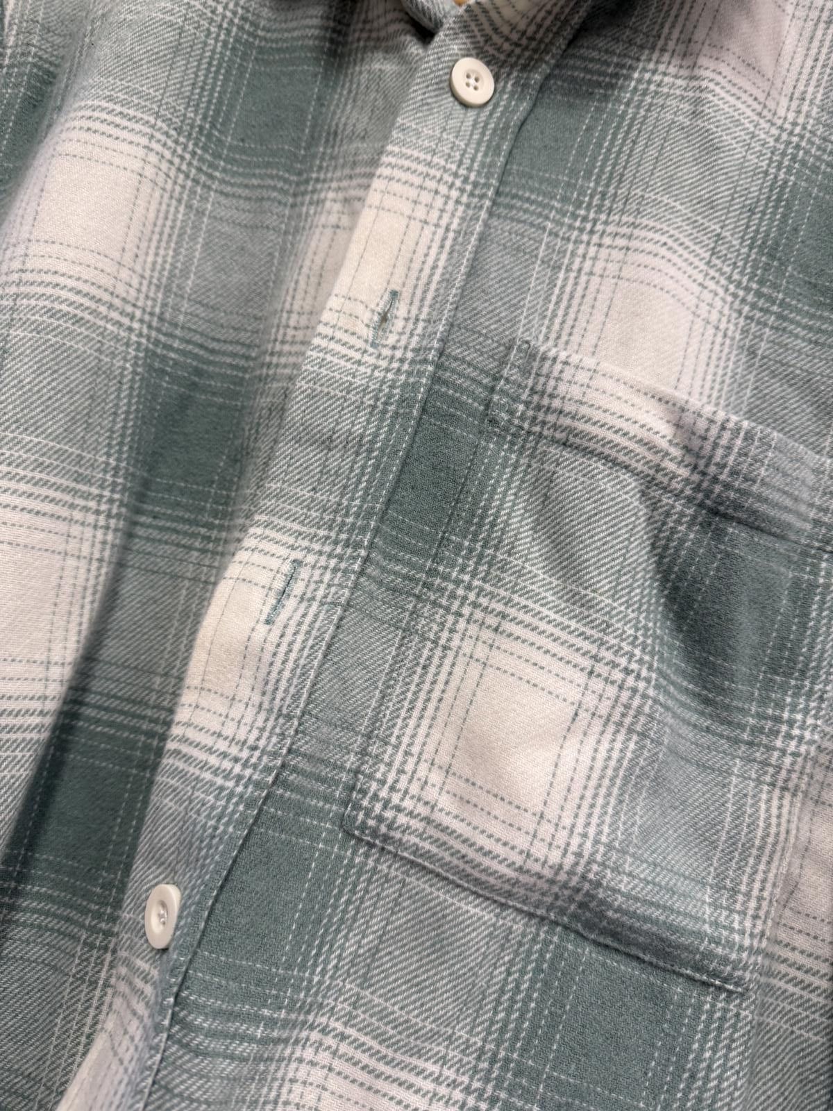 River Island River Island Green and White Checkered Long Sleeve Shirt Size US L / EU 52-54 / 3 - 3 Thumbnail