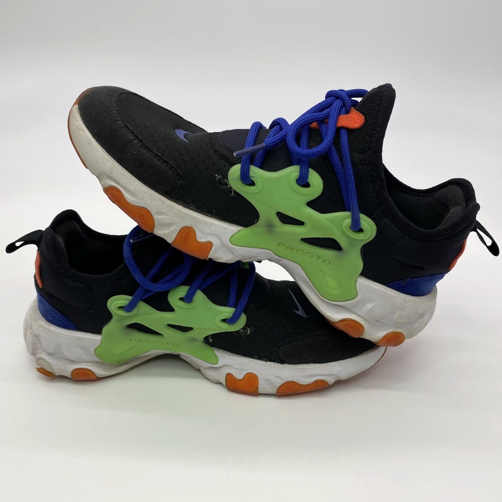 Nike NIKE REACT PRESTO BLACK GREEN NEBULA WOMENS SIZE 8 (6.5Y) SNEAKER BQ4002-006 NICKELODEON Size US 6 / IT 36 - 6 Thumbnail
