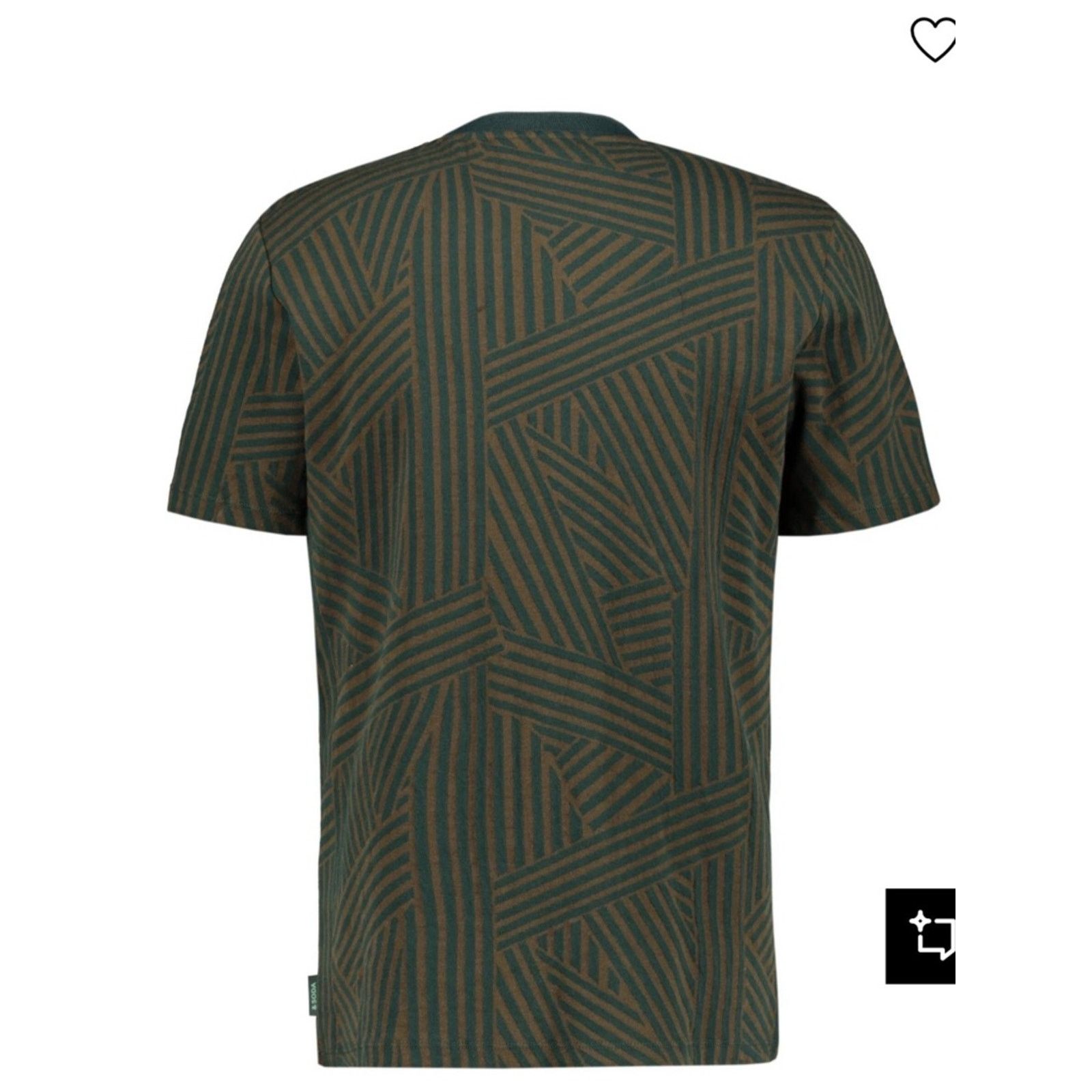 Scotch & Soda Mens Scotch and Soda Crew Neck Tee - Green/Brown size S Size US S / EU 44-46 / 1 - 2 Thumbnail