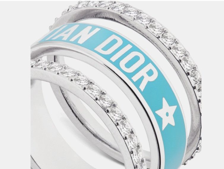 Dior o1w1db11224 Size: OS / Ring Set in Silver & Blue Size ONE SIZE - 4 Thumbnail