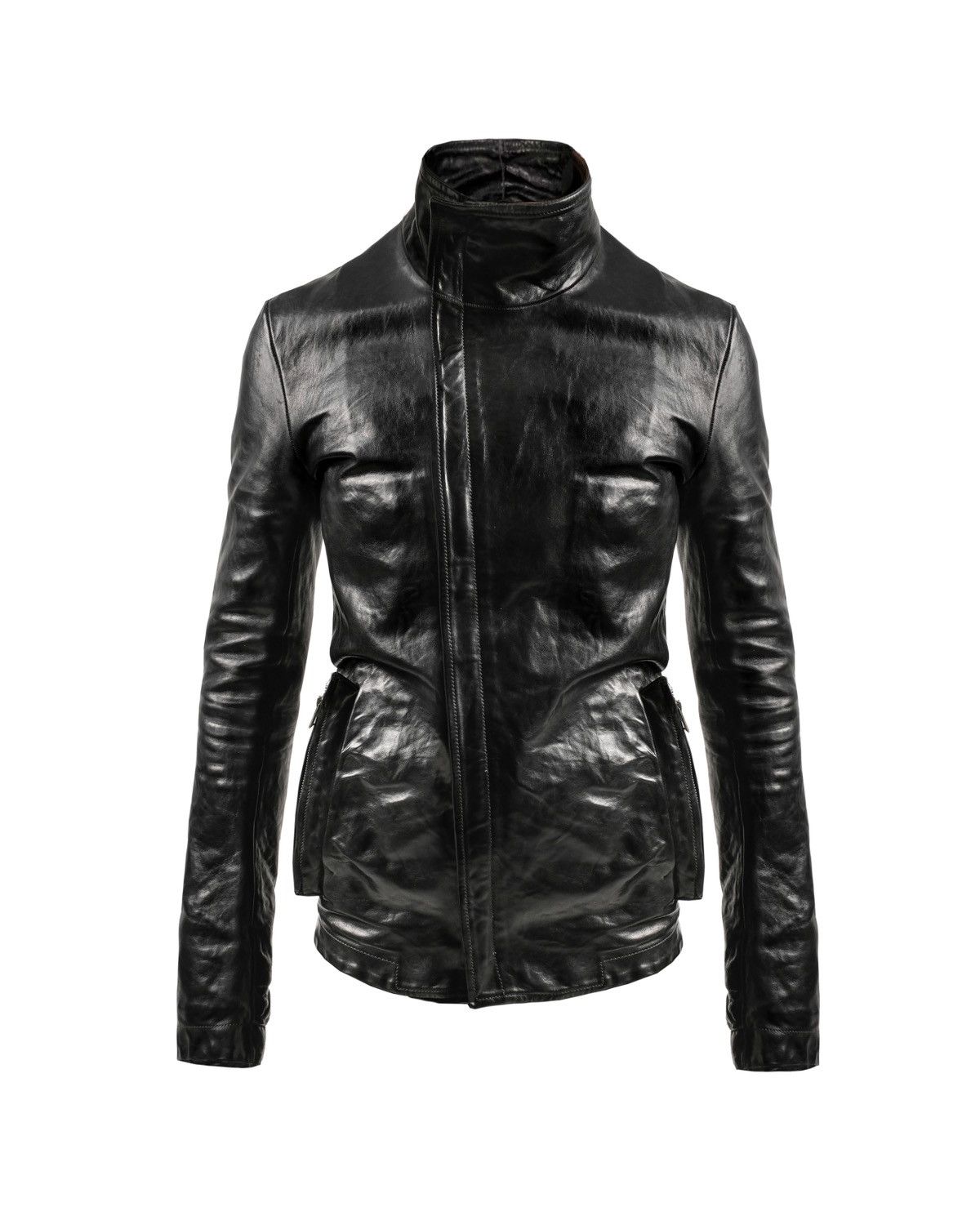 Carol Christian Poell Carol Christian Poell O.D Lined Highneck Leather Jacket Size US S / EU 44-46 / 1 - 1 Thumbnail