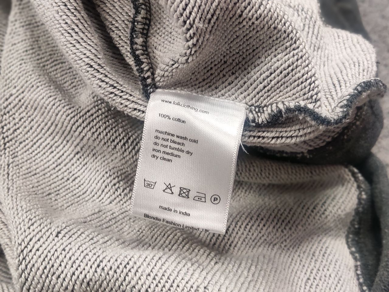 Folk Folk Vintage Minimalist gray with logo Crew chek sweatshirt Size US M / EU 48-50 / 2 - 13 Thumbnail