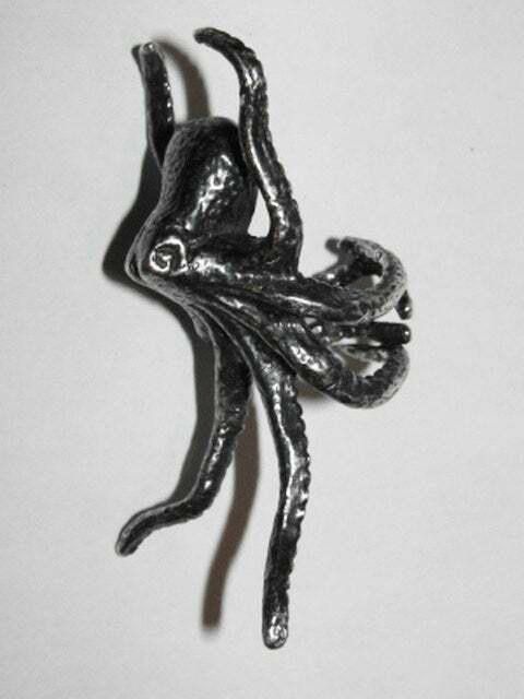 Designer Sterling Silver Octopus Cocktail Ring Size ONE SIZE - 5 Thumbnail