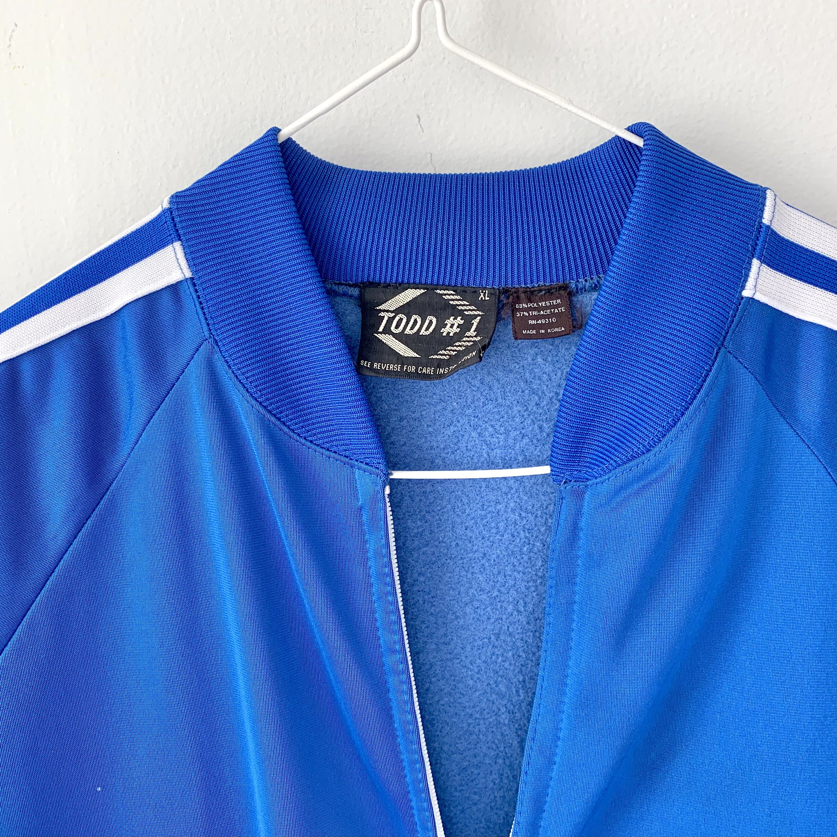 Other Vintage 80s striped zipper warm-up jacket Size US L / EU 52-54 / 3 - 6 Thumbnail