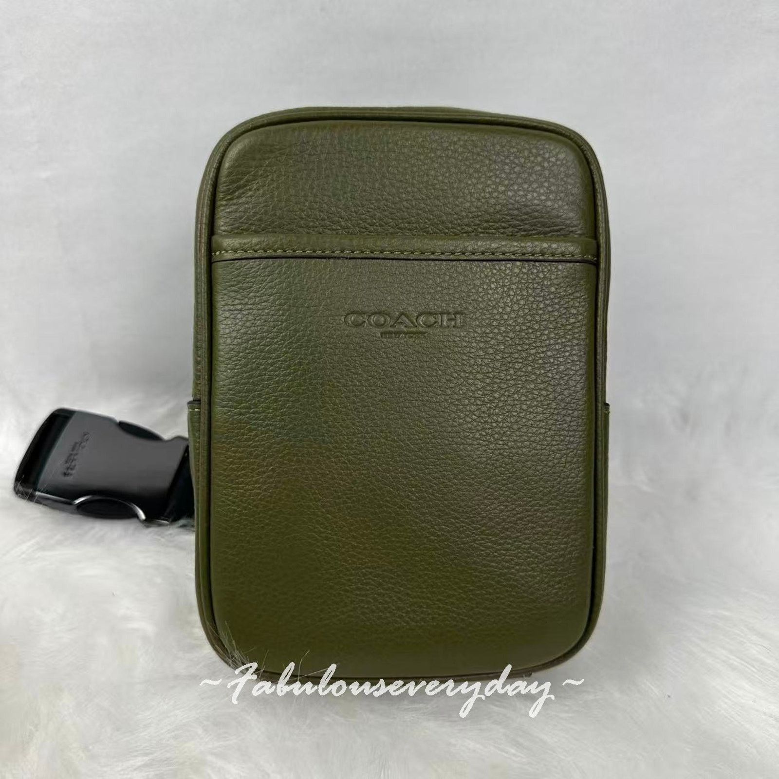 Coach Coach Men's Small Turner Pack In Leather/Qb/Olive CCO66 NWT Size ONE SIZE - 1 Thumbnail