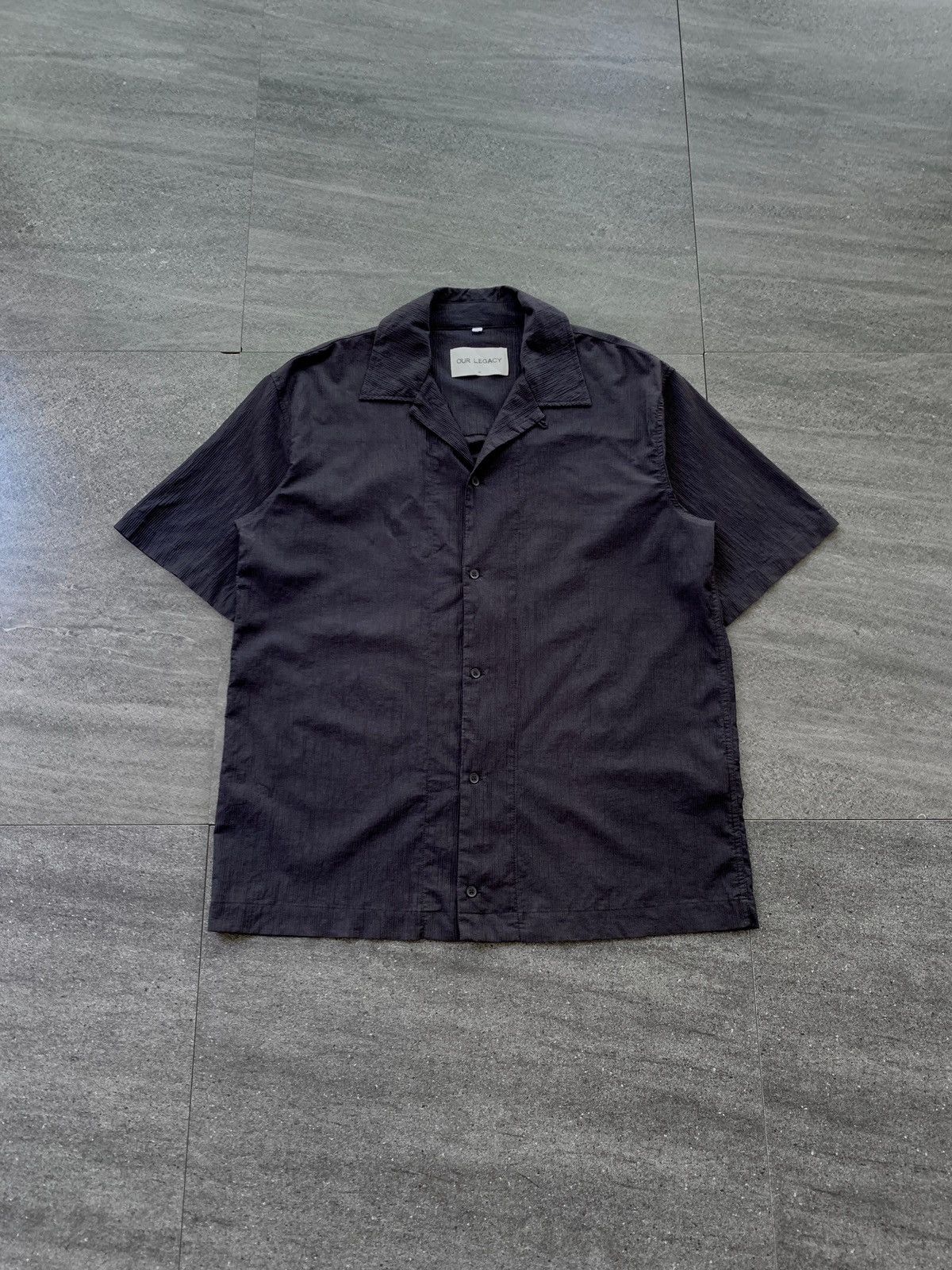 Our Legacy FREE TAX! Pleated Textured Open Collar Shirt Size US M / EU 48-50 / 2 - 1 Thumbnail