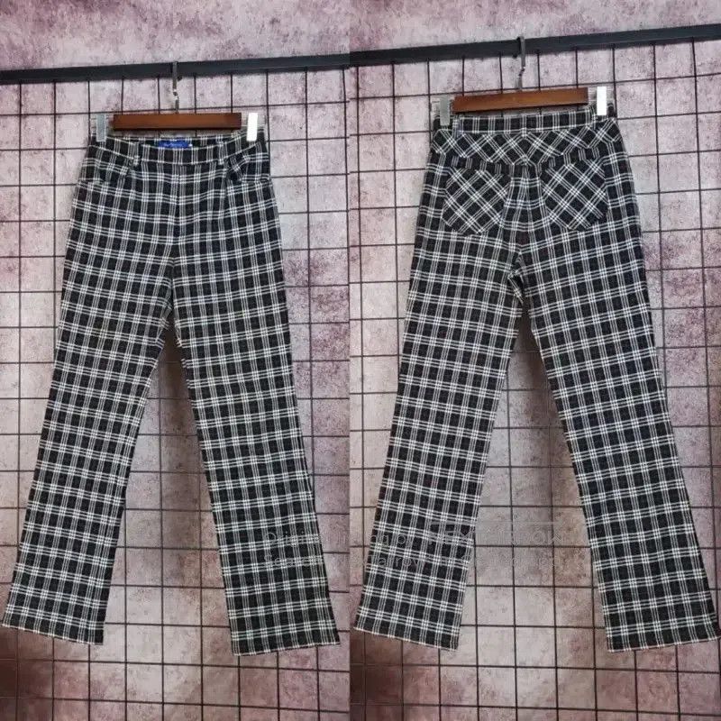 Other Burberry Black Checkered Cotton Blend Casual Pants. Size 23" - 1 Thumbnail