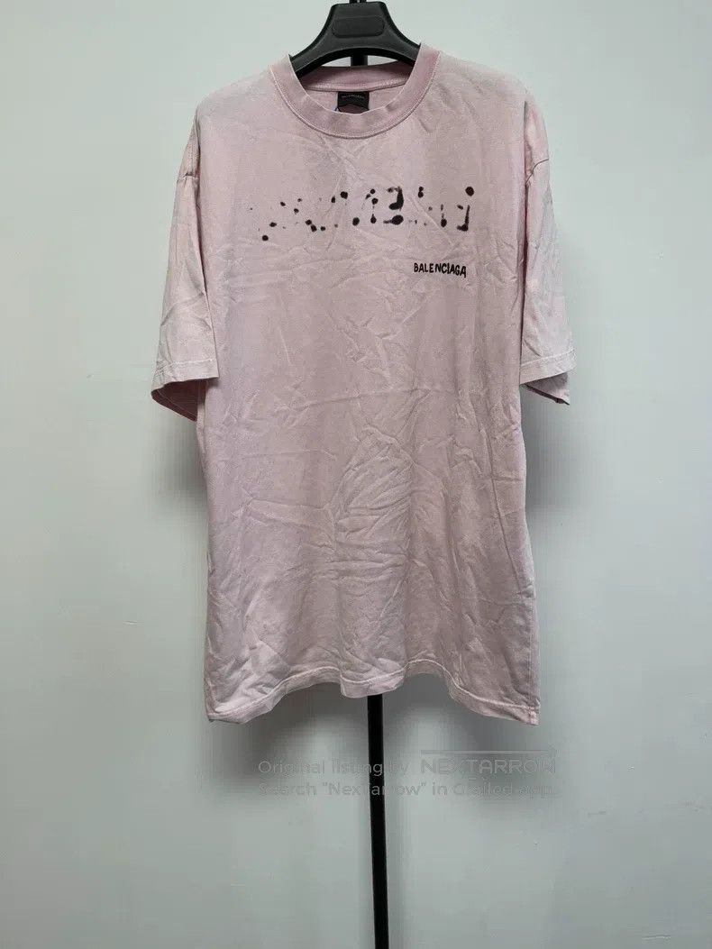 Balenciaga Balenciaga Letter Shadow Printed Short Sleeve T-Shirt Size US M / EU 48-50 / 2 - 1 Thumbnail