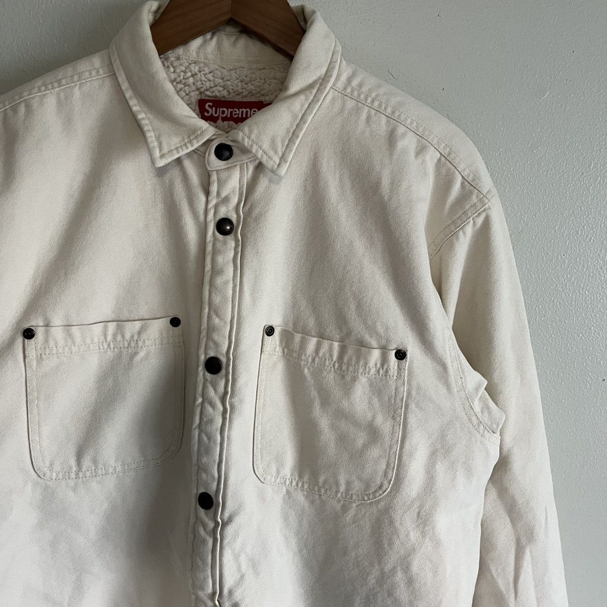 Supreme Pile Lined Denim Shirt Size US L / EU 52-54 / 3 - 4 Thumbnail