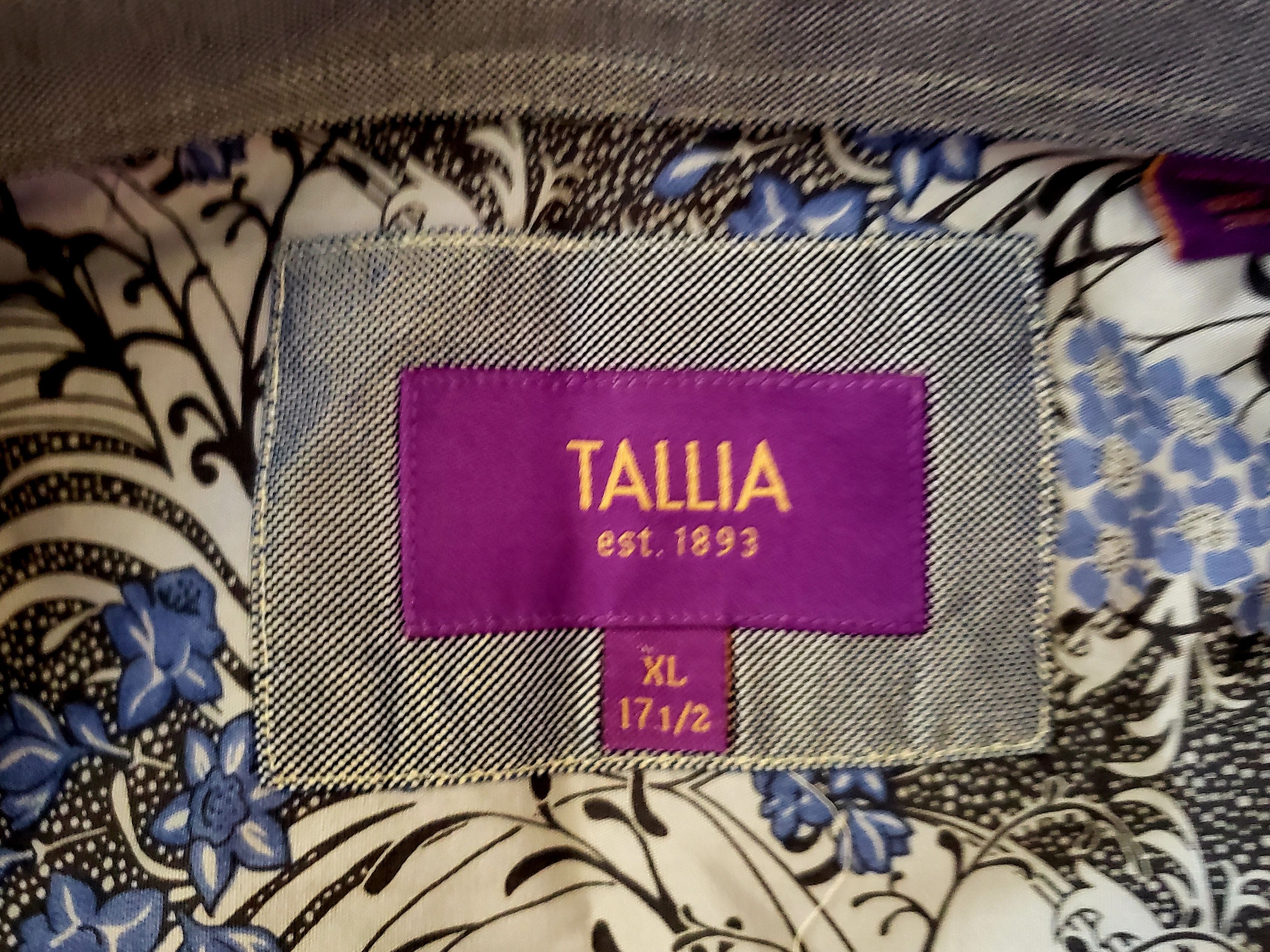 Tallia men s shirt XL blue grey print button front cotton Tallia Size US XL / EU 56 / 4 - 4 Thumbnail