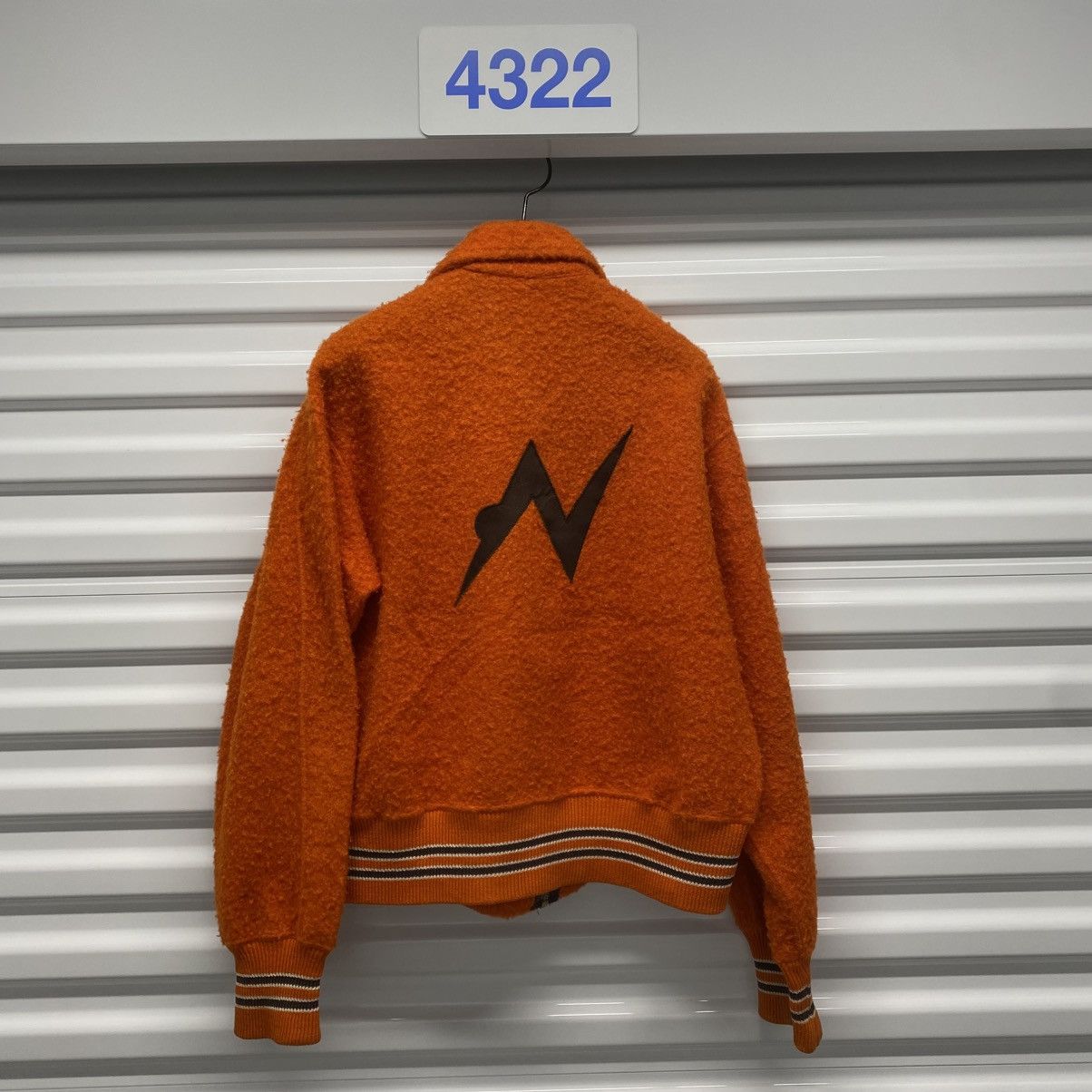 Vintage 60s YSL style Orange Polyester Varsity Jacket Size US M / EU 48-50 / 2 - 4 Thumbnail