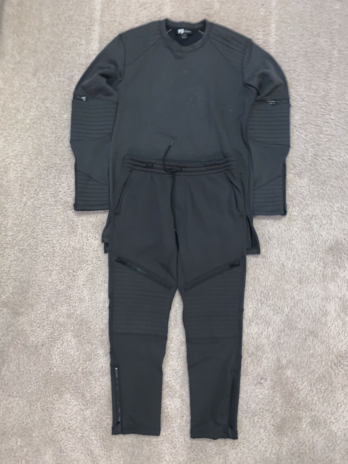 Yohji Yamamoto GRAIL Y-3 MOTOCROSS NINJA SUIT - SPECKLED GUNMETAL PRIMALOFT Size US 32 / EU 48 - 2 Thumbnail