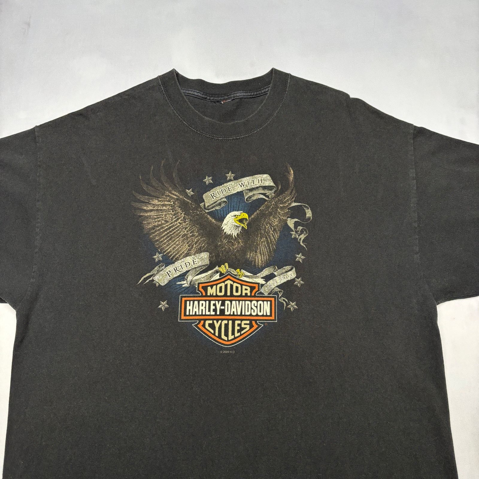 Harley Davidson Harley Davidson Buffalo New York Eagle T Shirt Men's 23x30.5 Size US XL / EU 56 / 4 - 2 Thumbnail