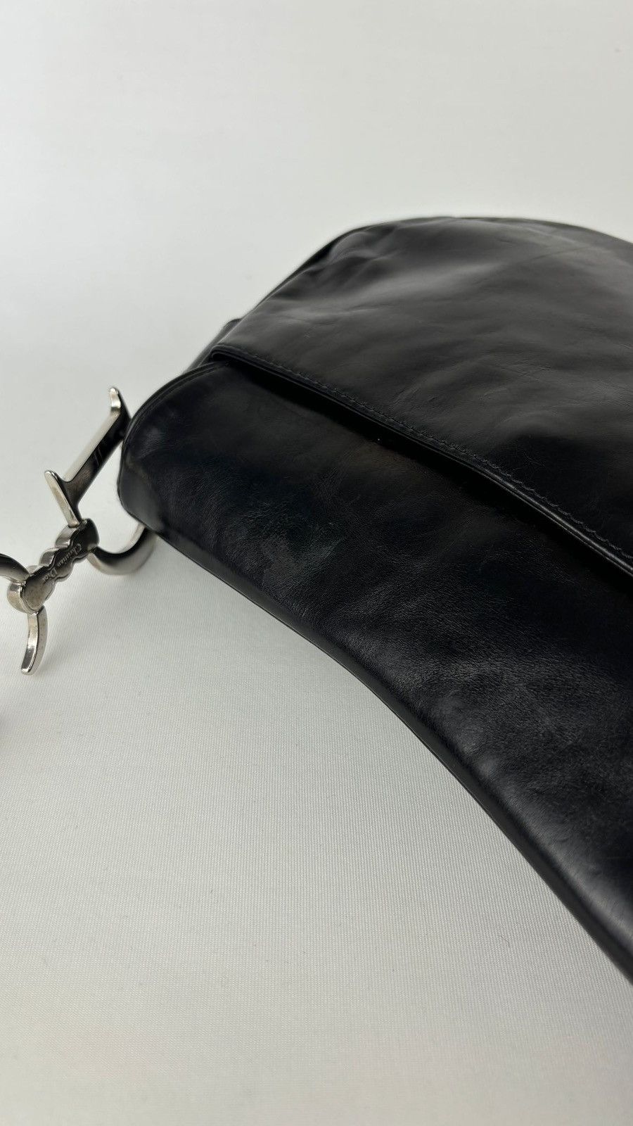 Dior Dior Punk Black Leather Hardcore Saddle Bag Size ONE SIZE - 3 Thumbnail
