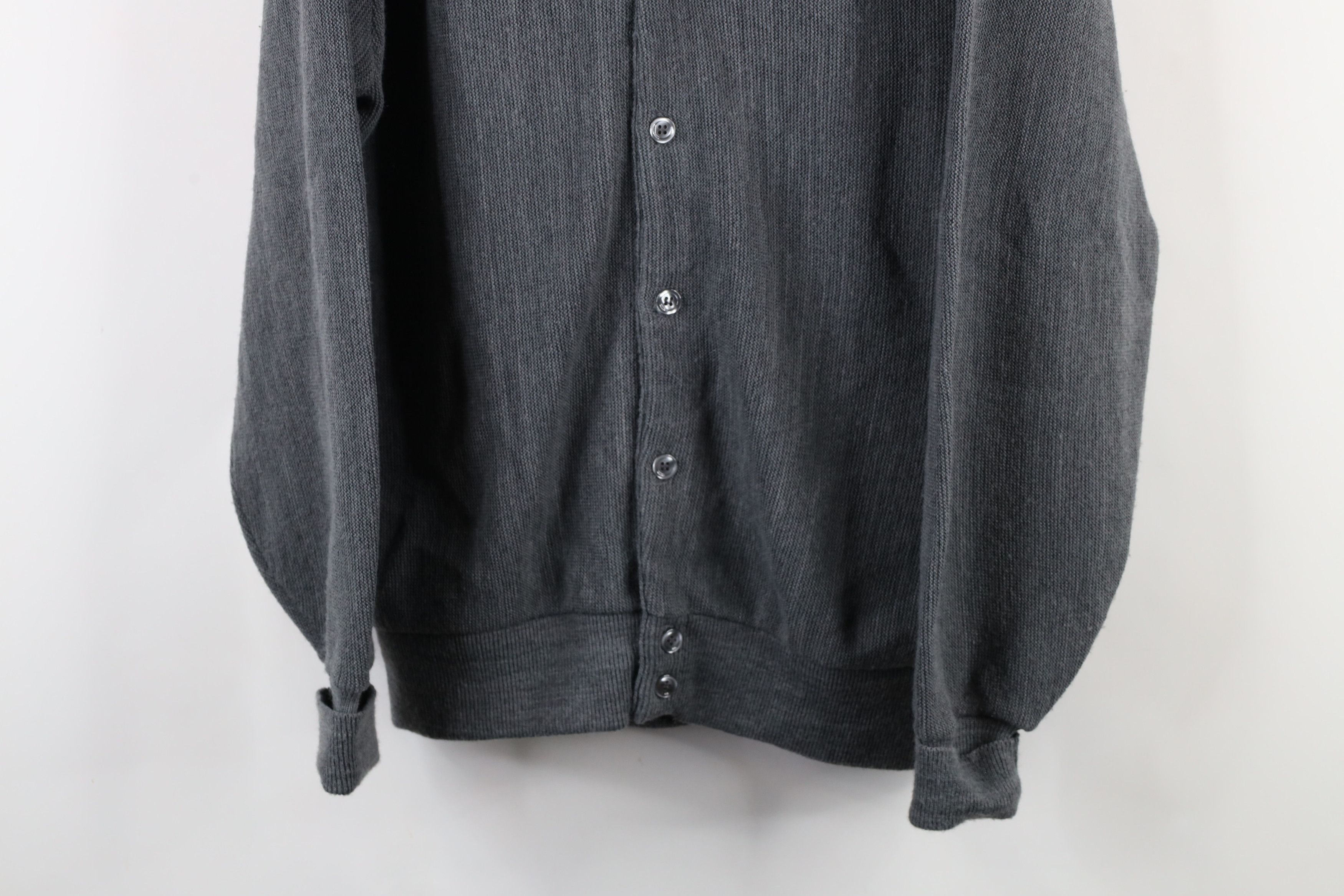 Vintage Vintage 90s Streetwear Grandpa Cardigan Sweater Gray USA Size US L / EU 52-54 / 3 - 3 Thumbnail
